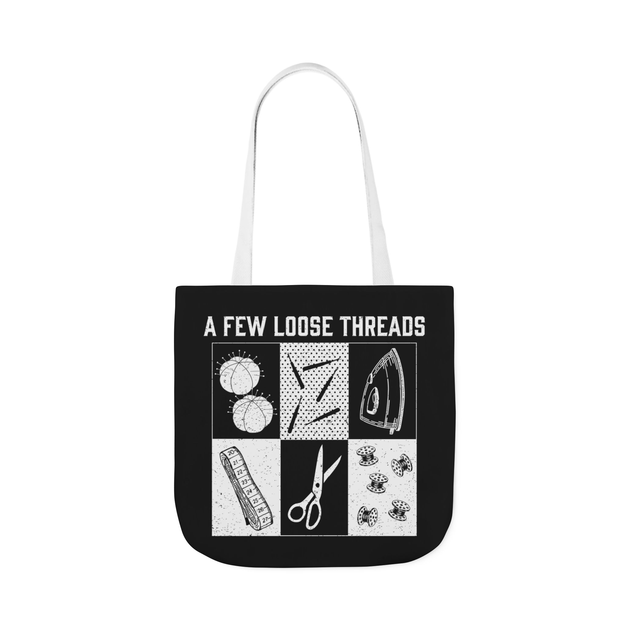 Grunge Sewing Icons Tote - Image 21