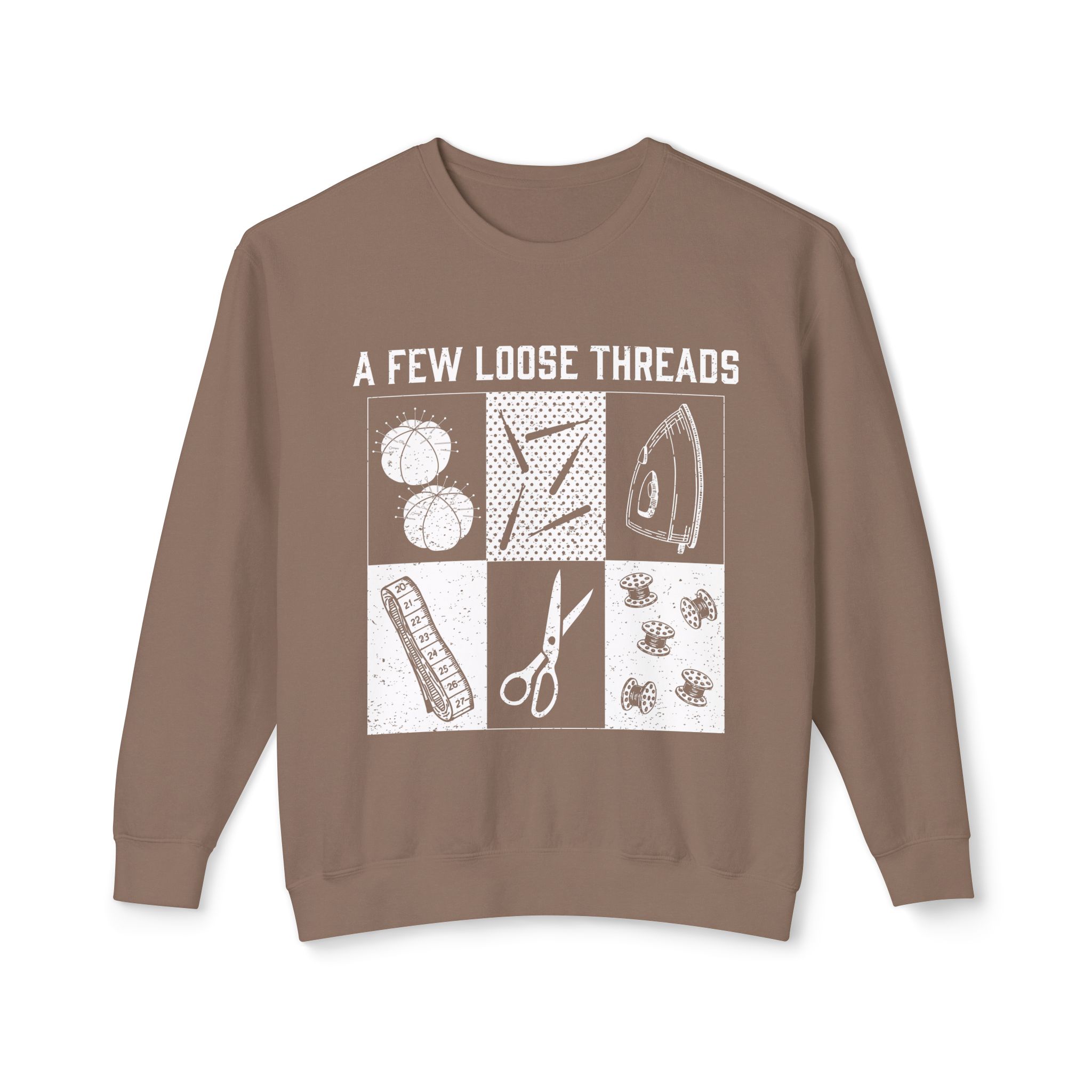 Grunge Sewing Icons Crewneck Sweatshirt