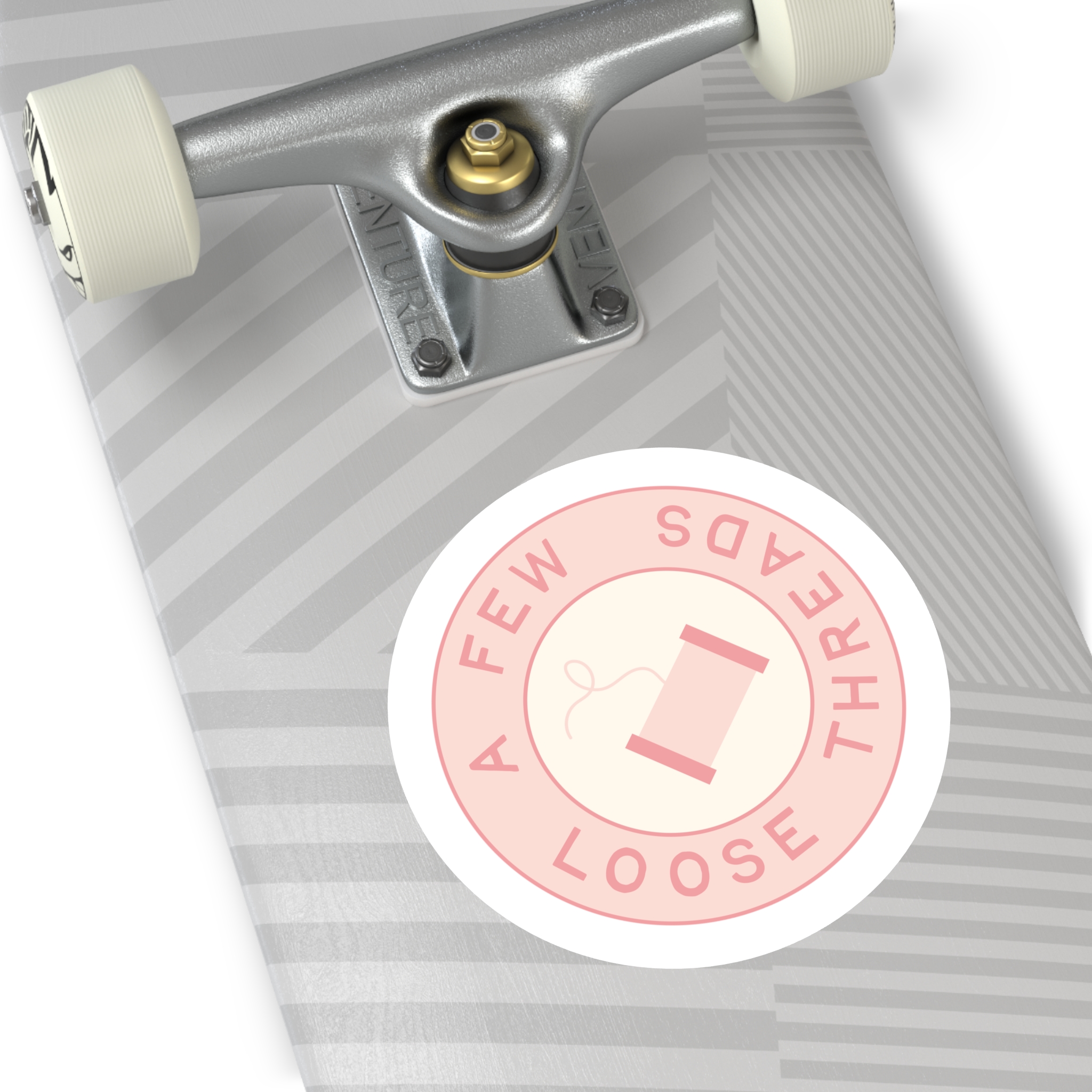 Pink A Few Loose Threads Round Sticker - Image 9