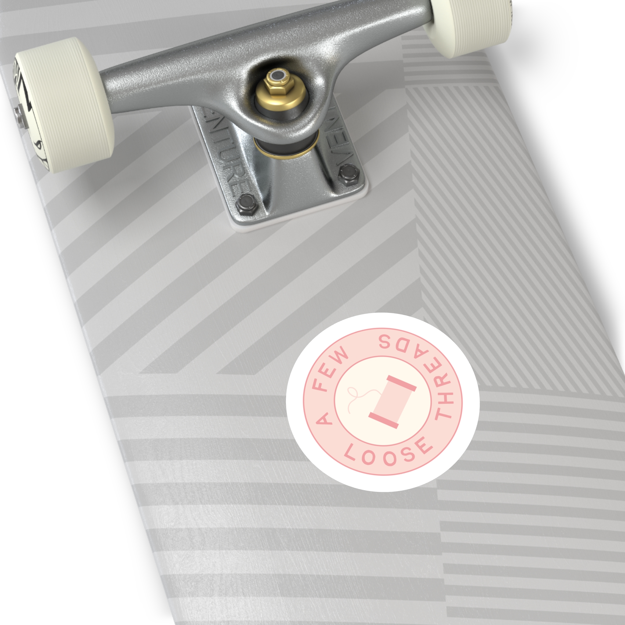 Pink A Few Loose Threads Round Sticker - Image 5