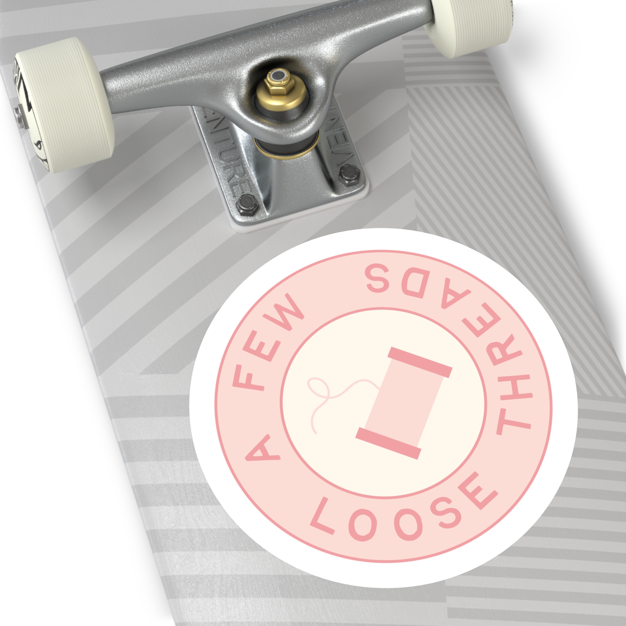 Pink A Few Loose Threads Round Sticker - Image 10