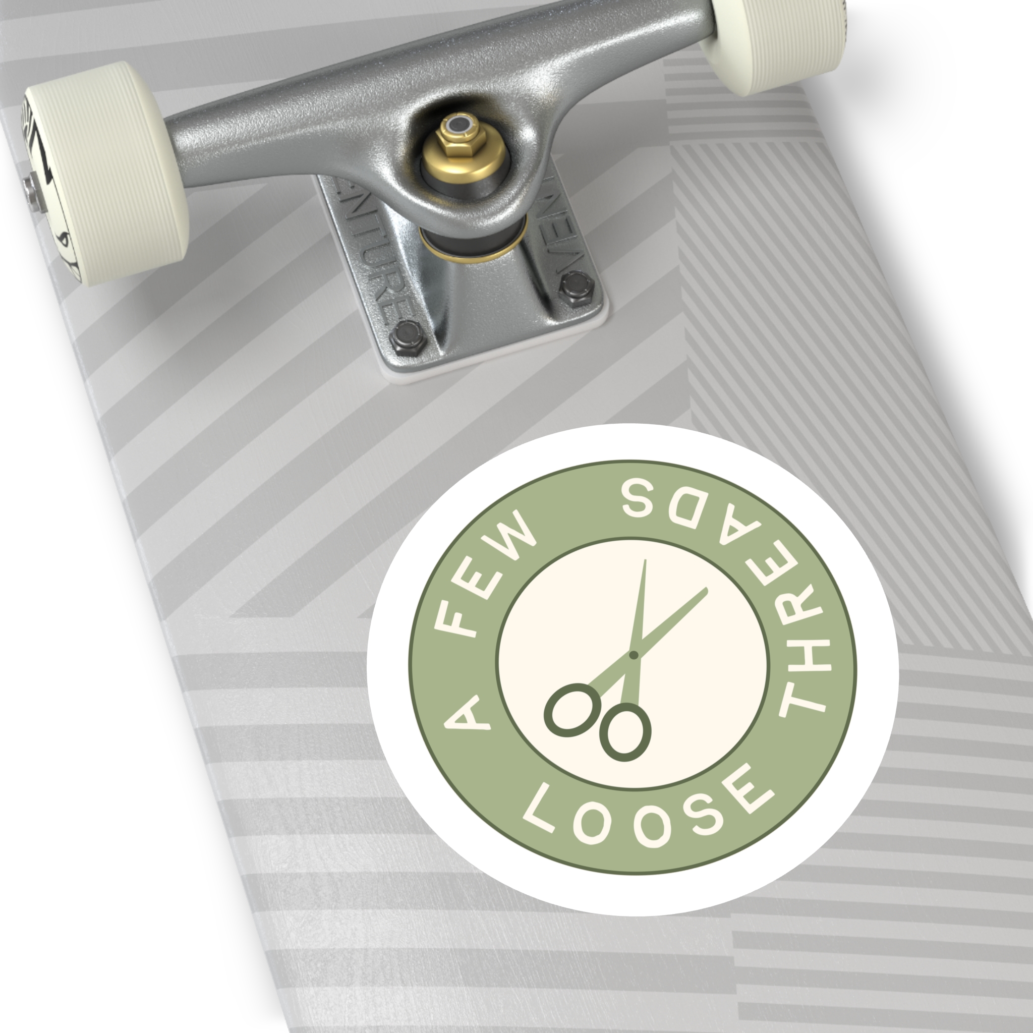 Green A Few Loose Threads Round Sticker - Image 9