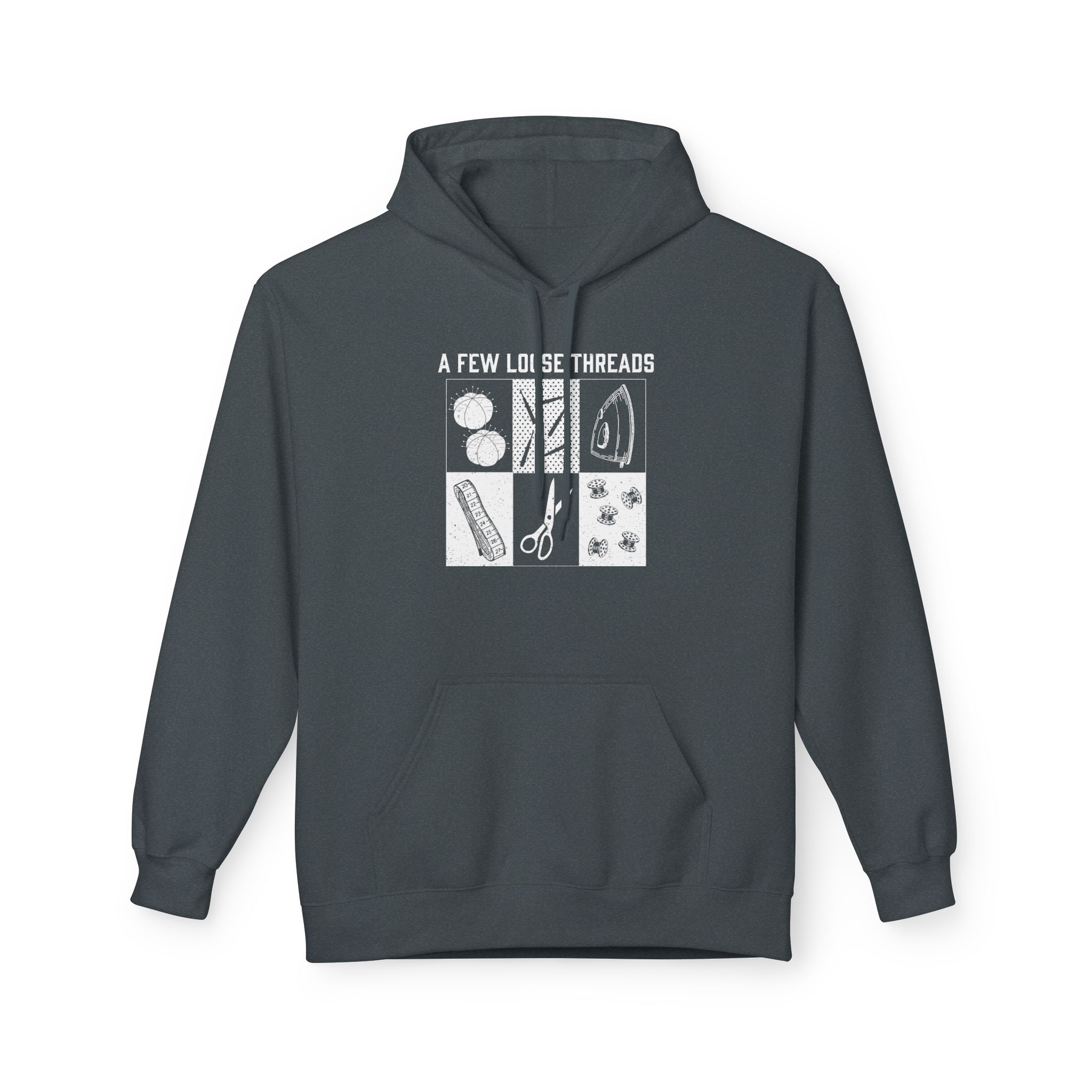 Grunge Sewing Icons Hoodie - Image 15