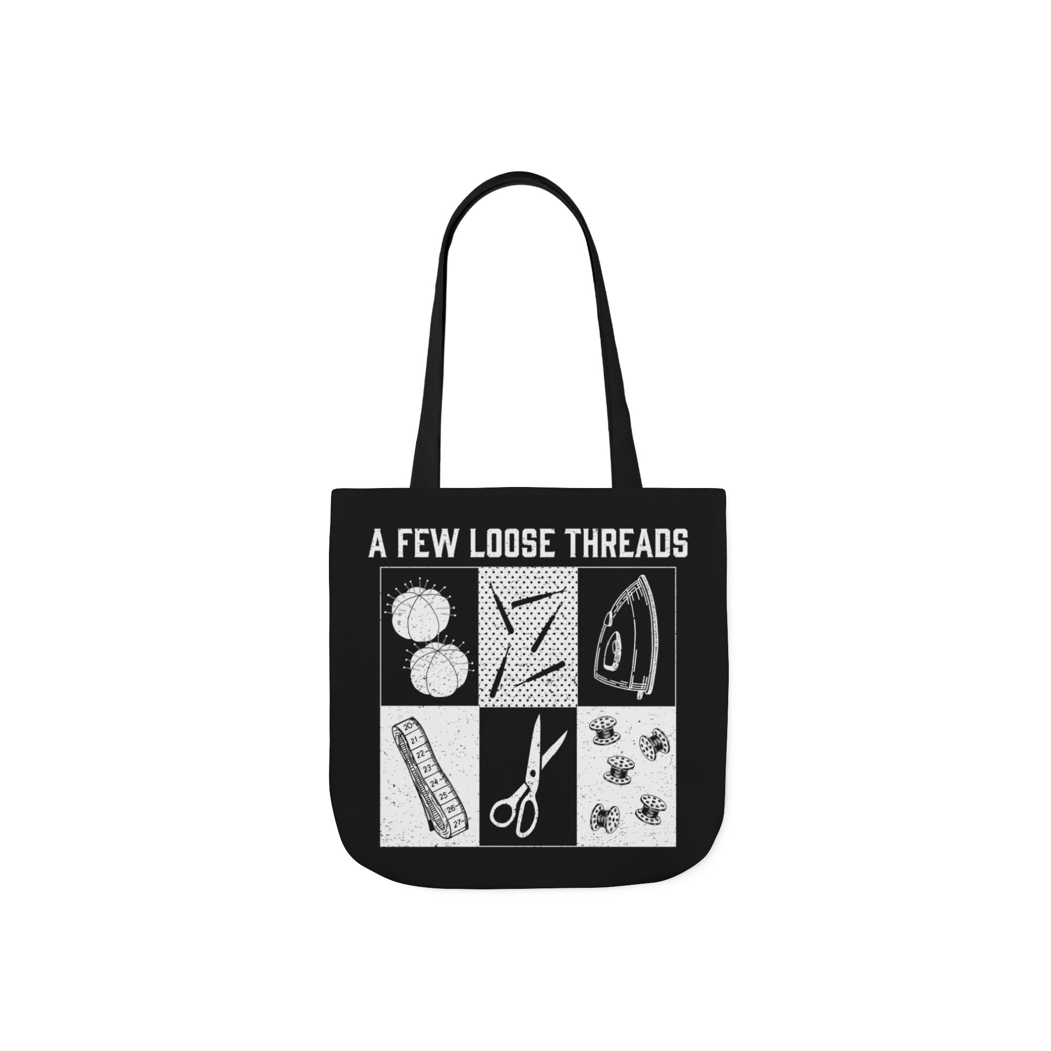 Grunge Sewing Icons Tote