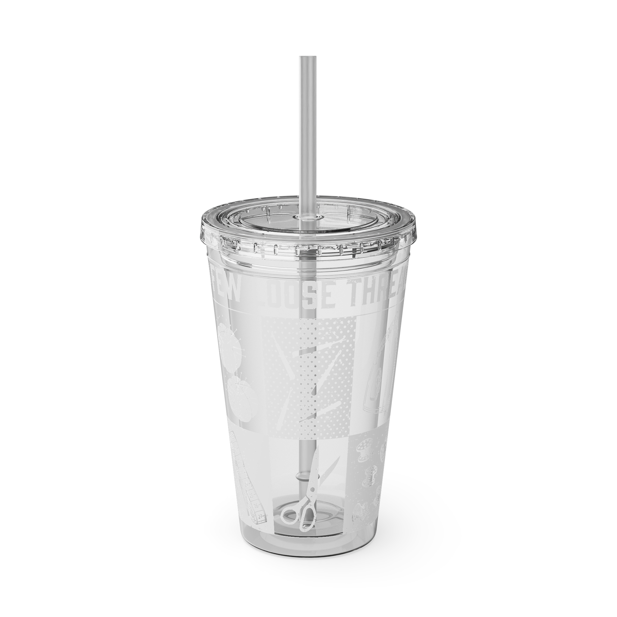 Grunge Sewing Icon Tumbler, 16oz - Image 6