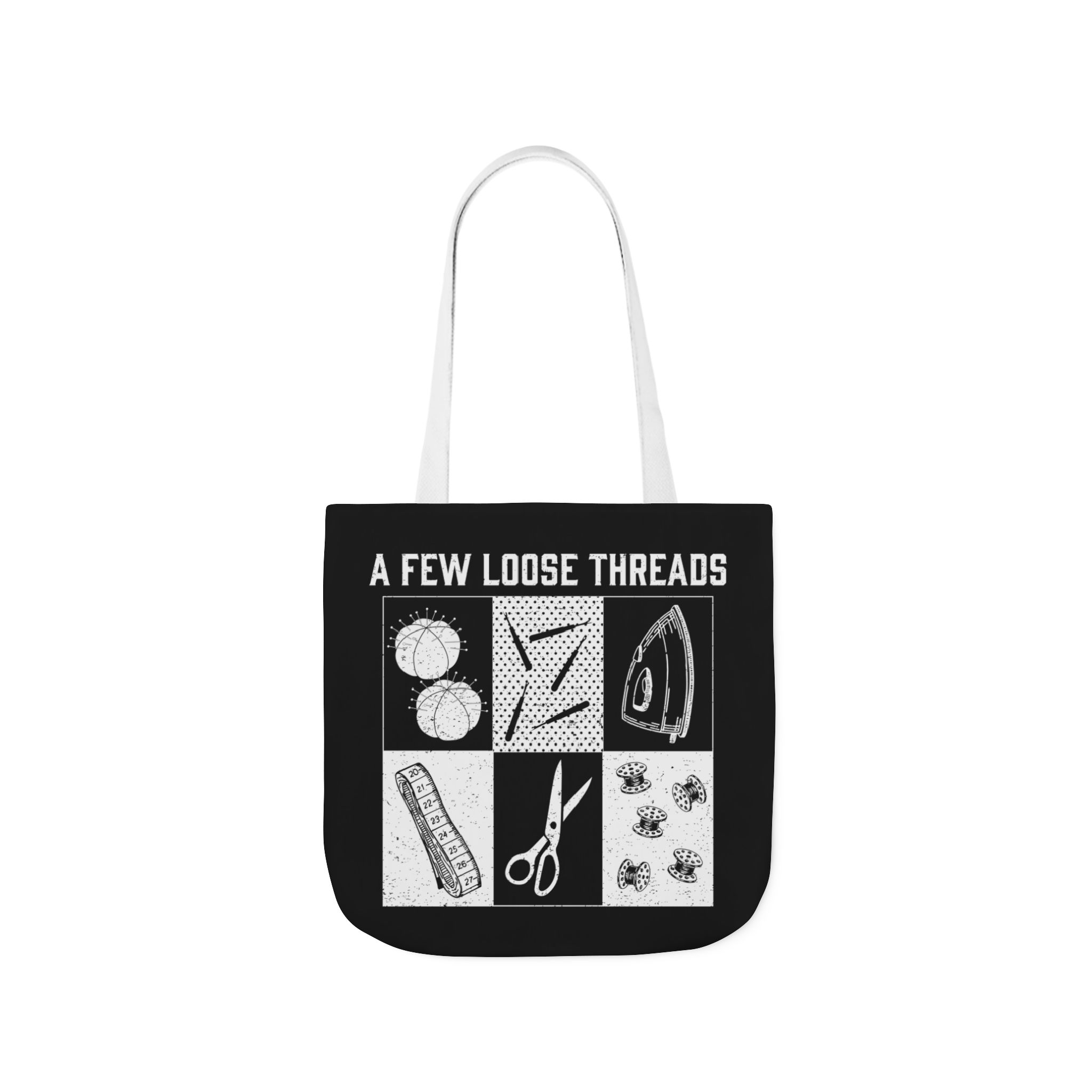 Grunge Sewing Icons Tote - Image 13