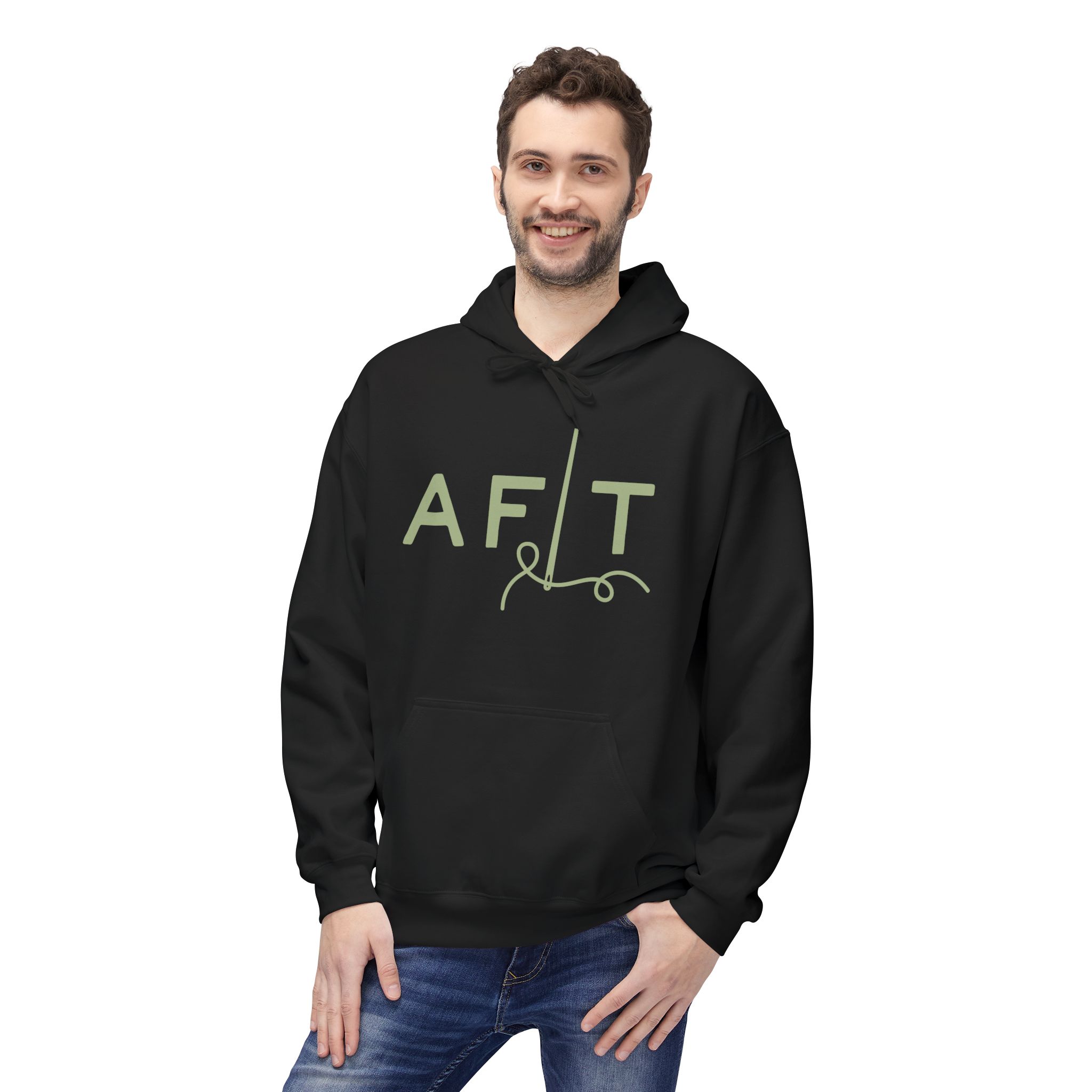 AFLT Front & Back Hoodie in Green - Image 27