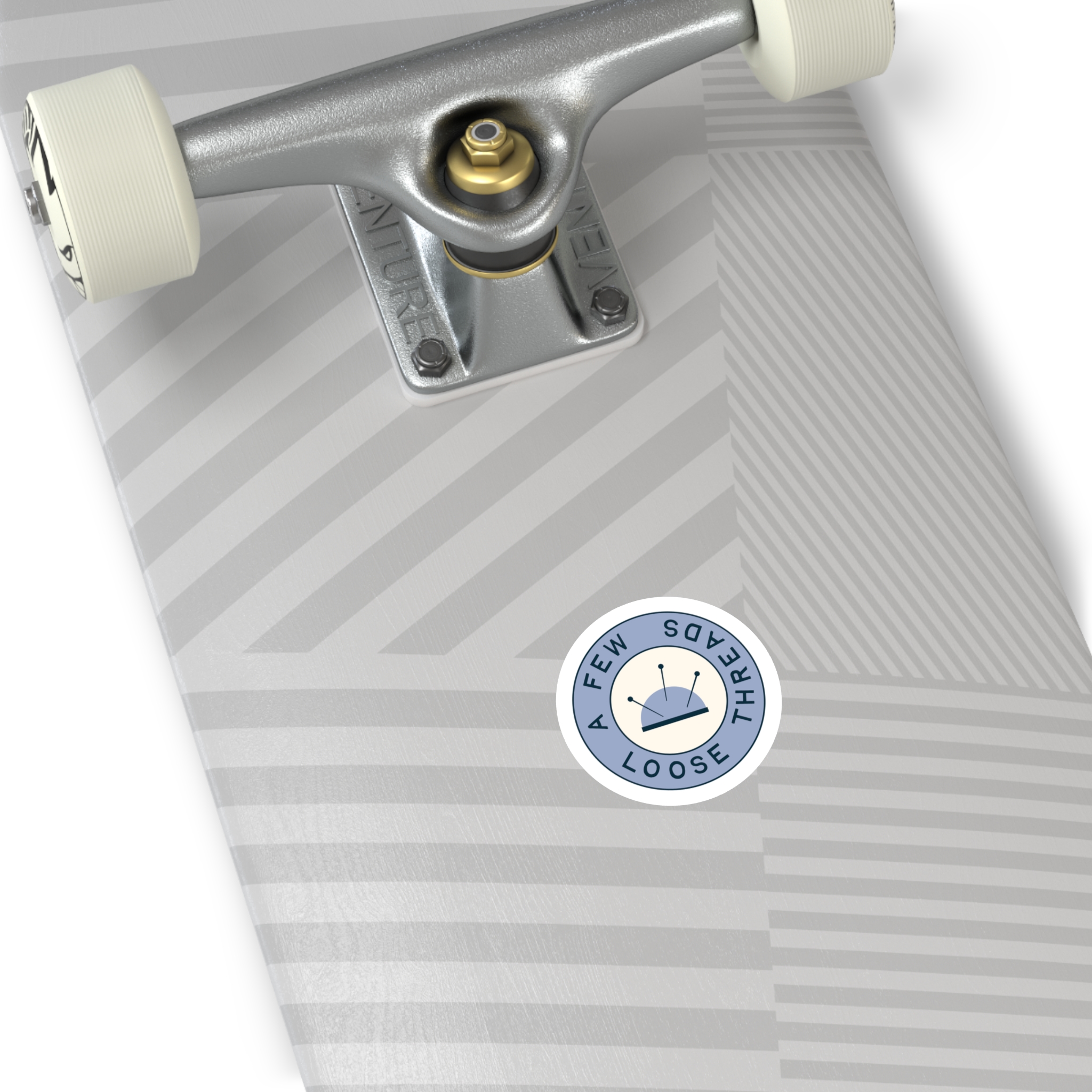 Blue A Few Loose Threads Round Sticker - Image 3