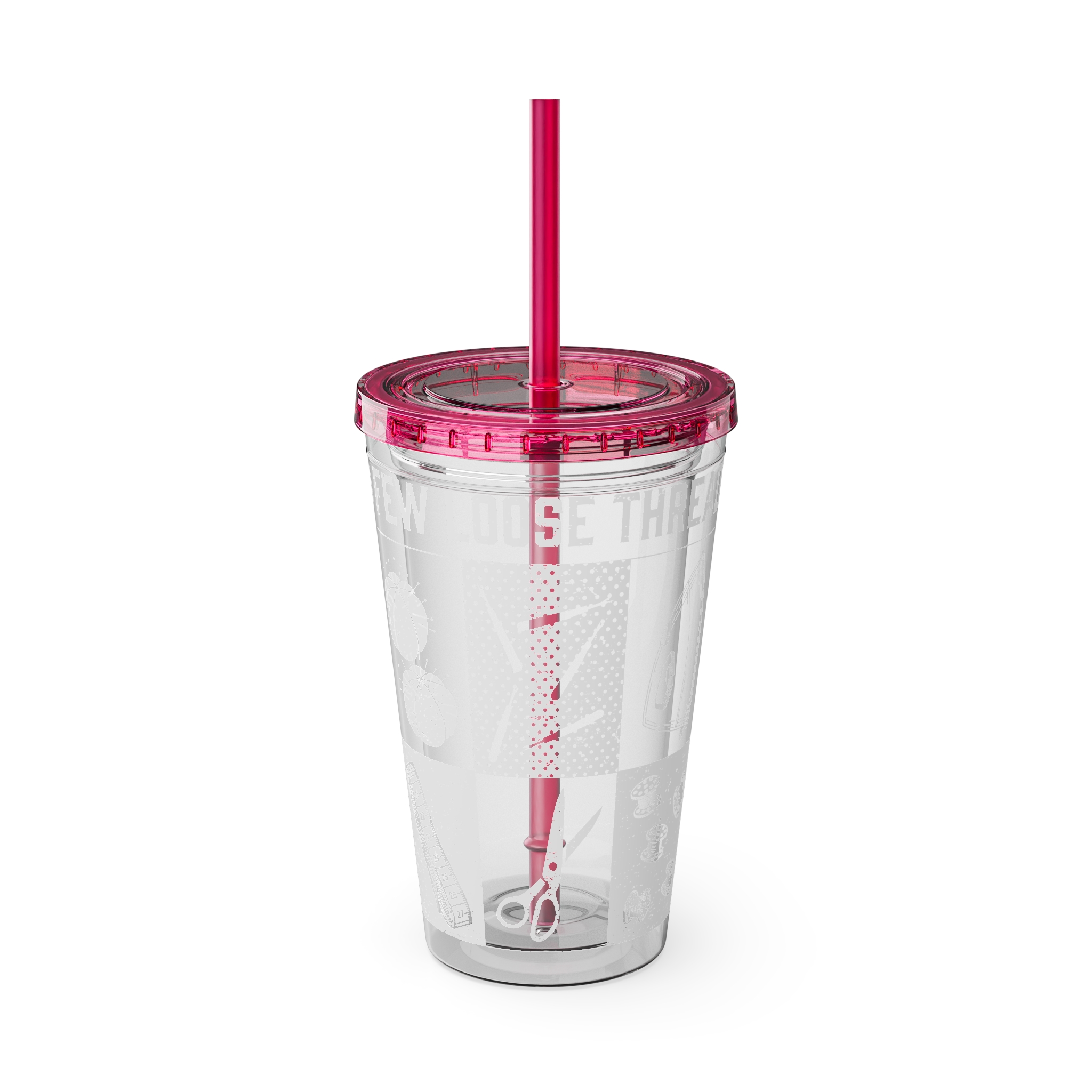 Grunge Sewing Icon Tumbler, 16oz - Image 41