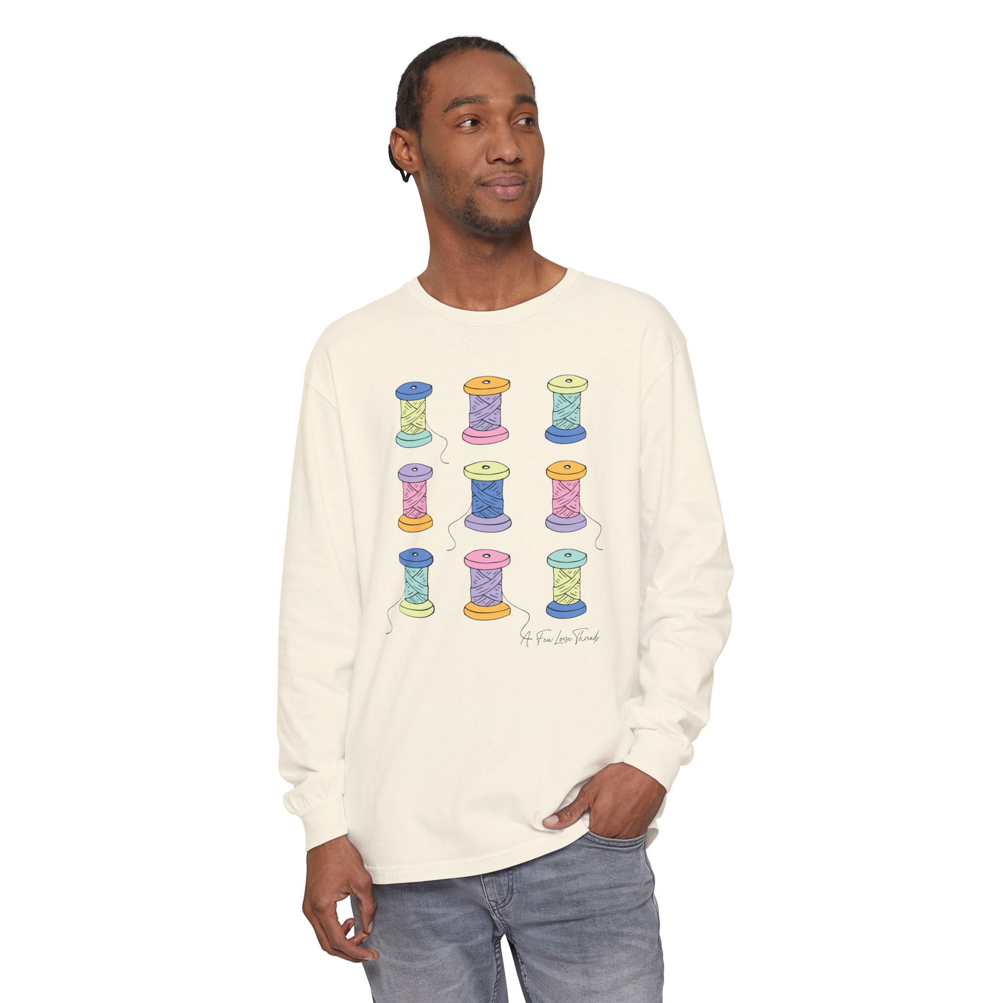 Colorful Spools Long Sleeve T-Shirt - Image 2