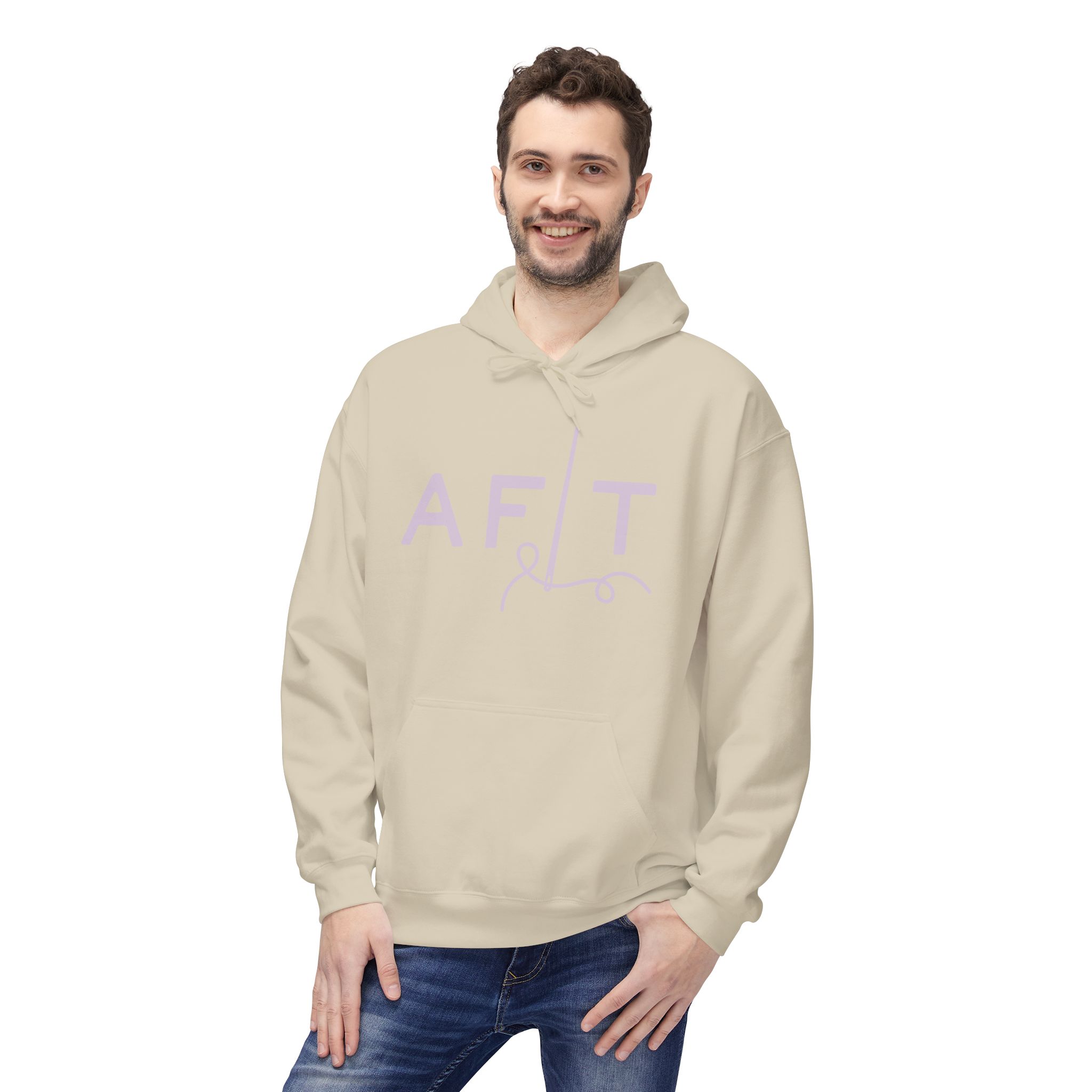 AFLT Front & Back Hoodie in Purple - Image 9