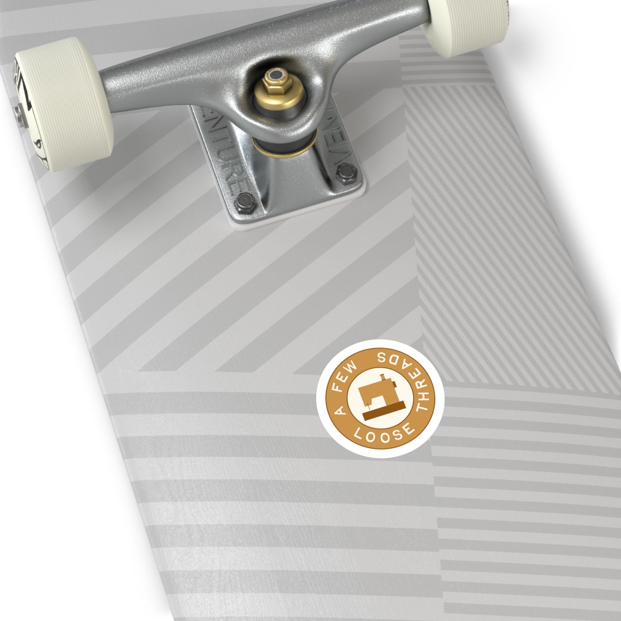 Golden A Few Loose Threads Round Sticker - Image 3