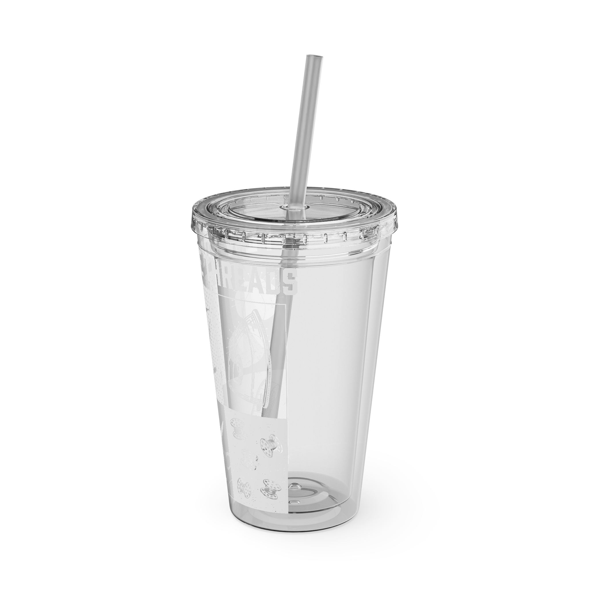 Grunge Sewing Icon Tumbler, 16oz - Image 9