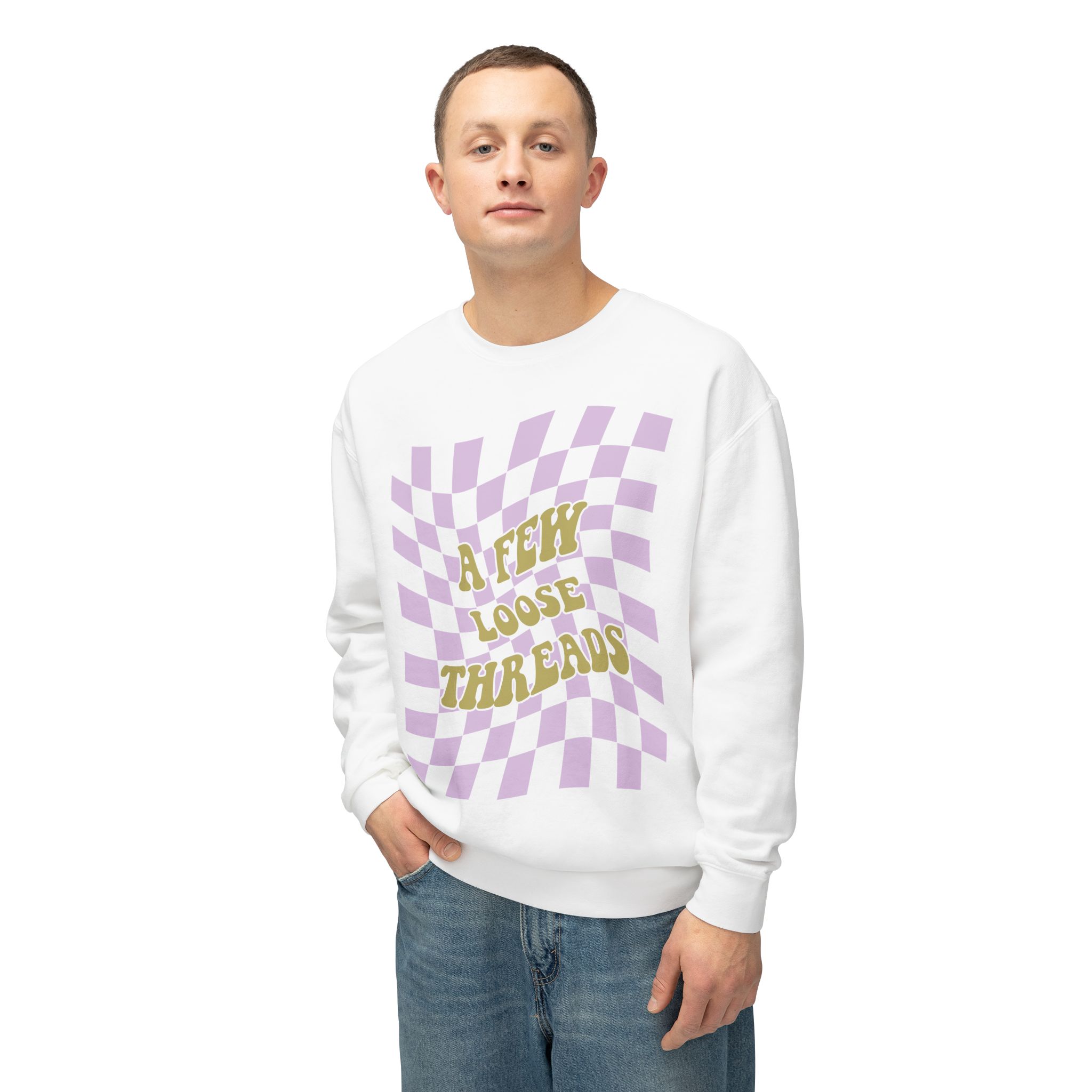 Groovy A Few Loose Threads Crewneck Sweatshirt - Image 3