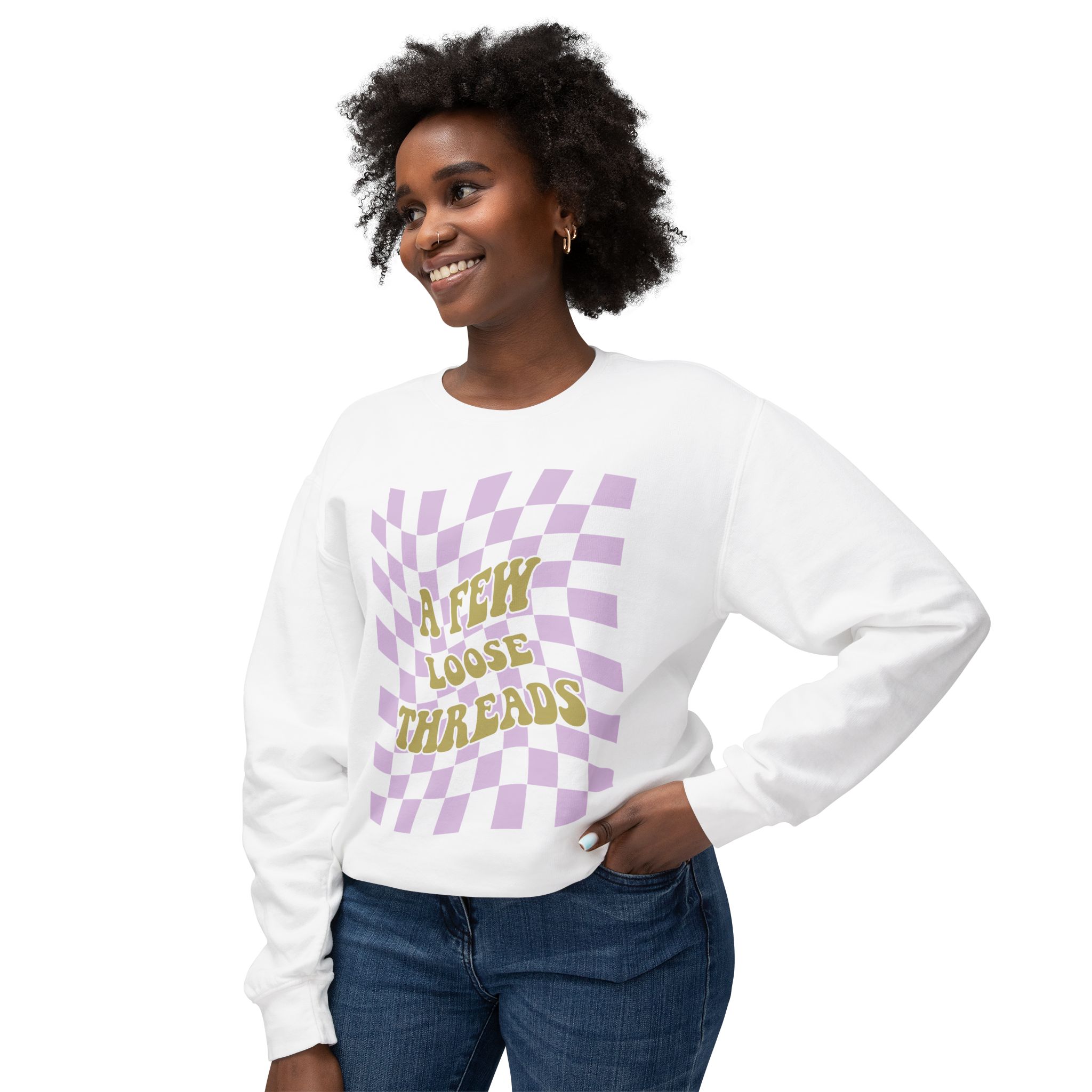 Groovy A Few Loose Threads Crewneck Sweatshirt - Image 2