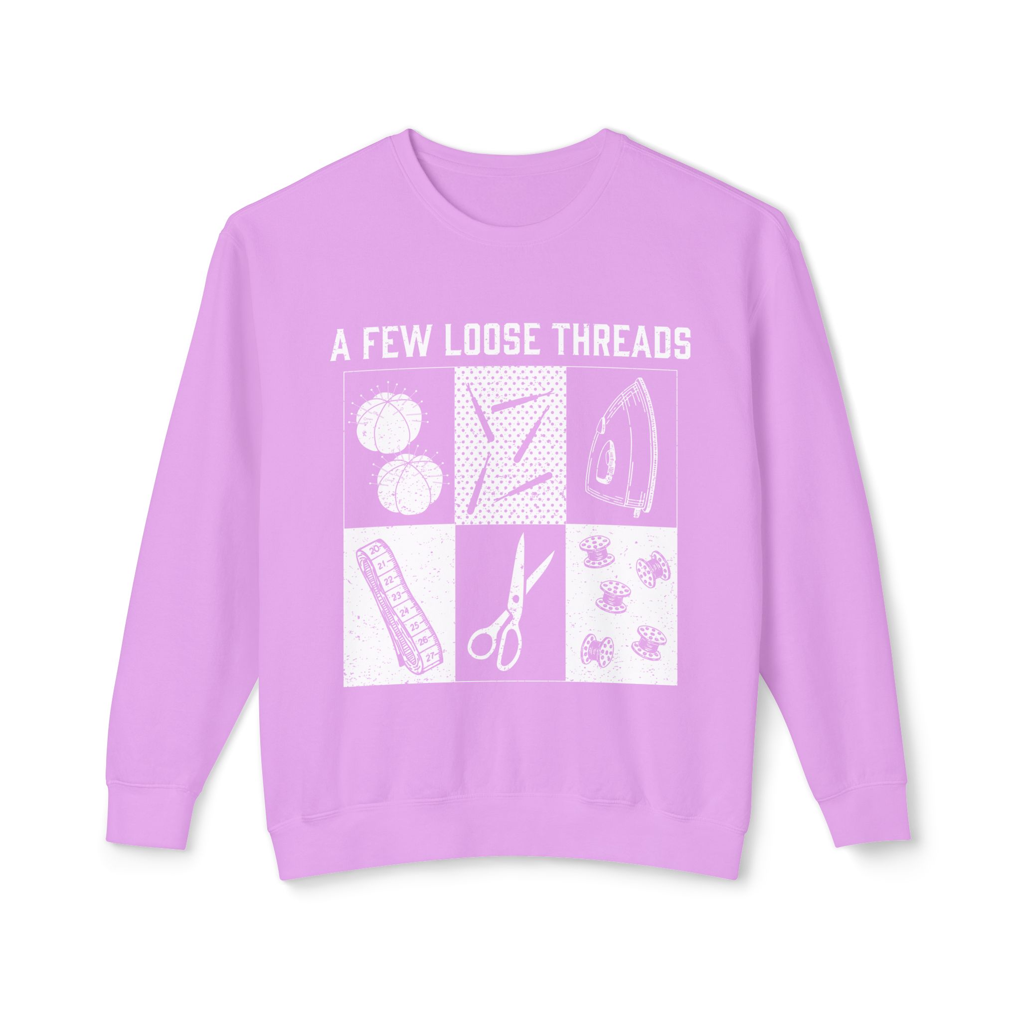 Grunge Sewing Icons Crewneck Sweatshirt - Image 8