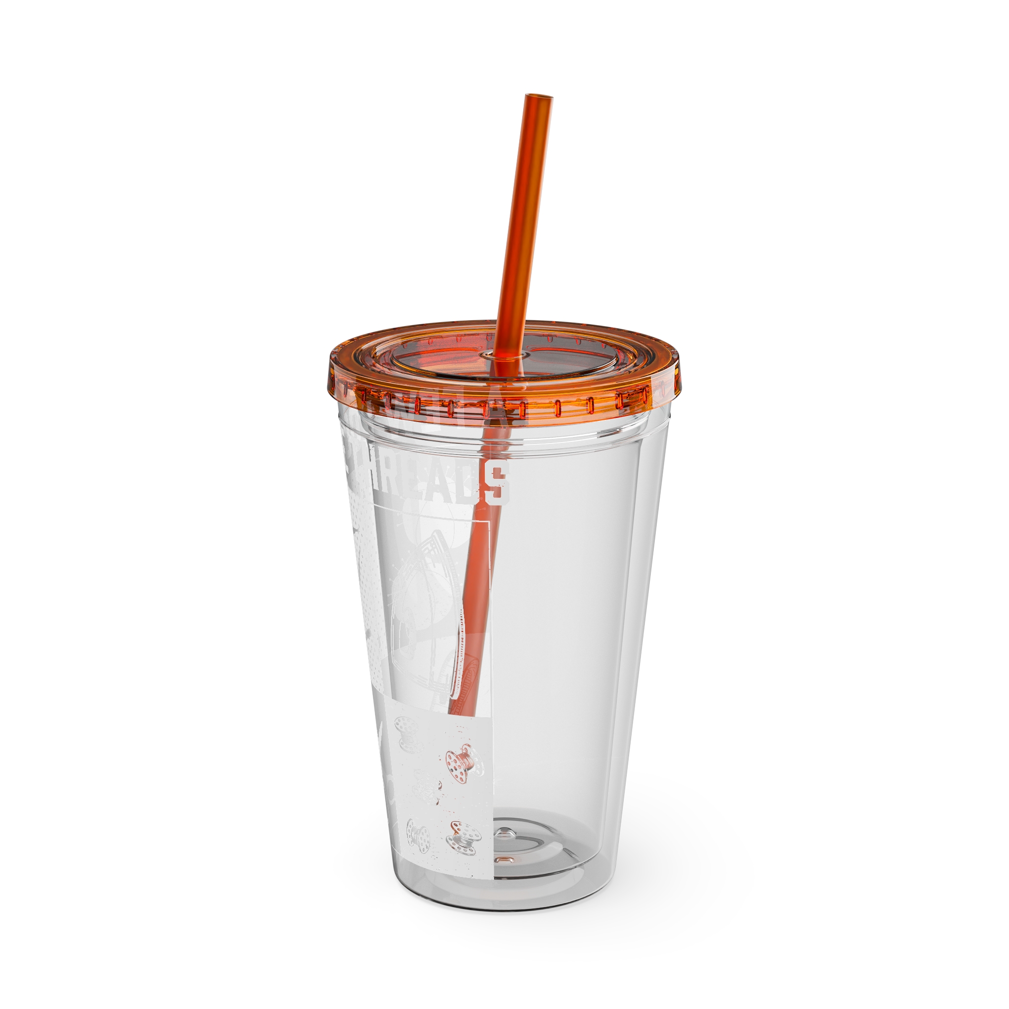 Grunge Sewing Icon Tumbler, 16oz - Image 14