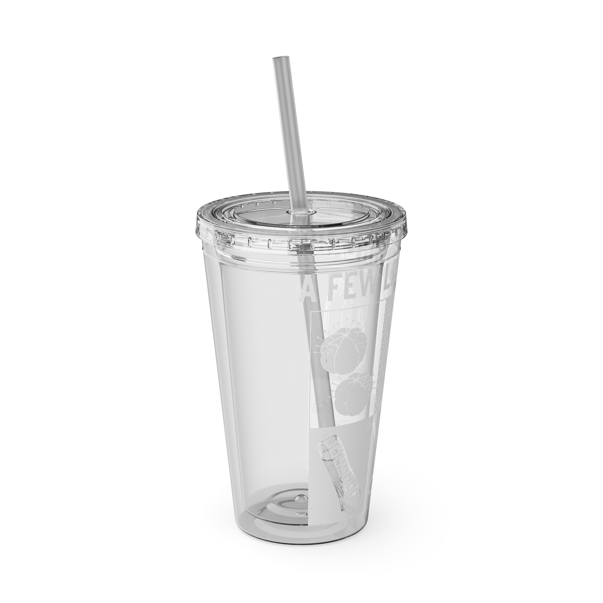 Grunge Sewing Icon Tumbler, 16oz - Image 7