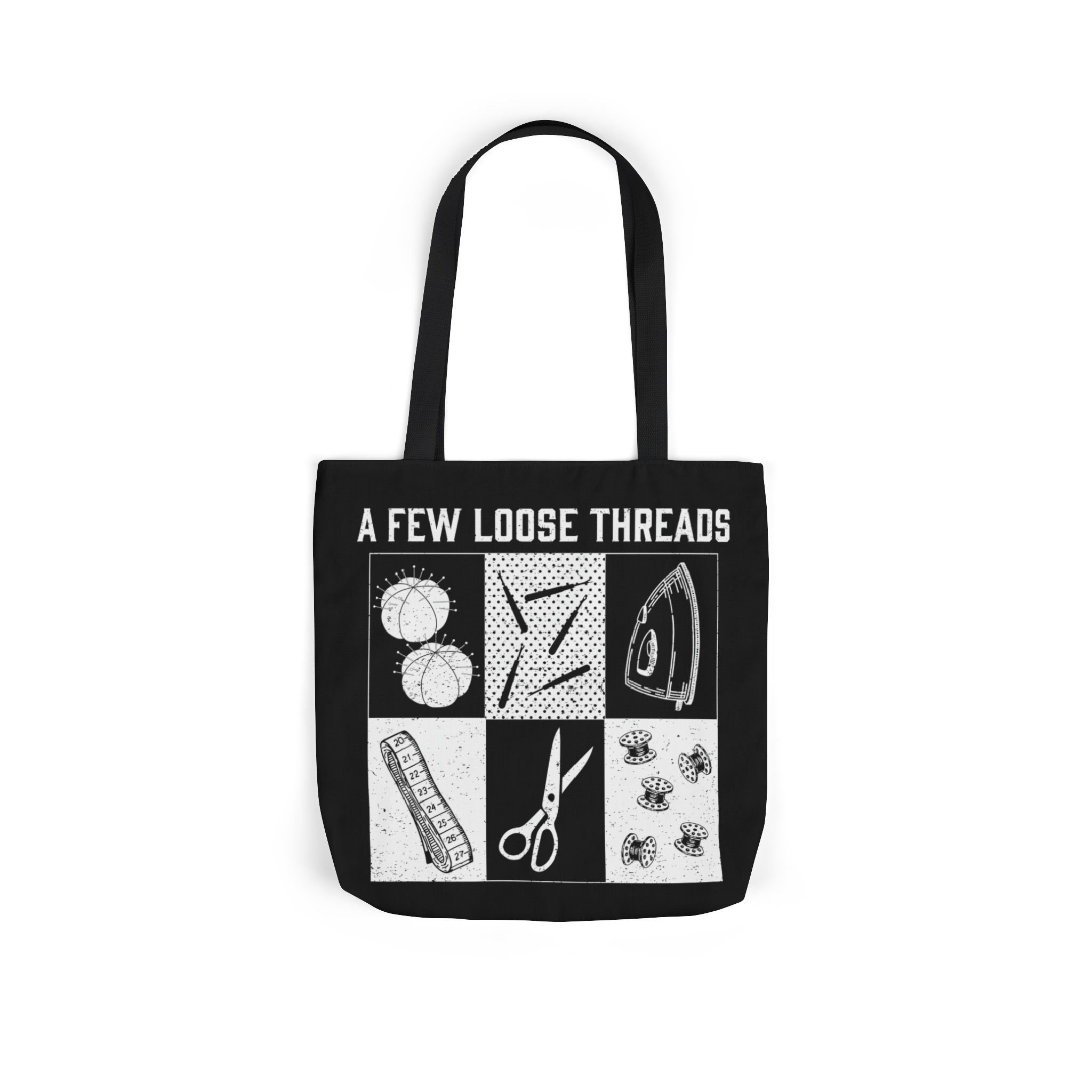 Grunge Sewing Icons Tote - Image 10