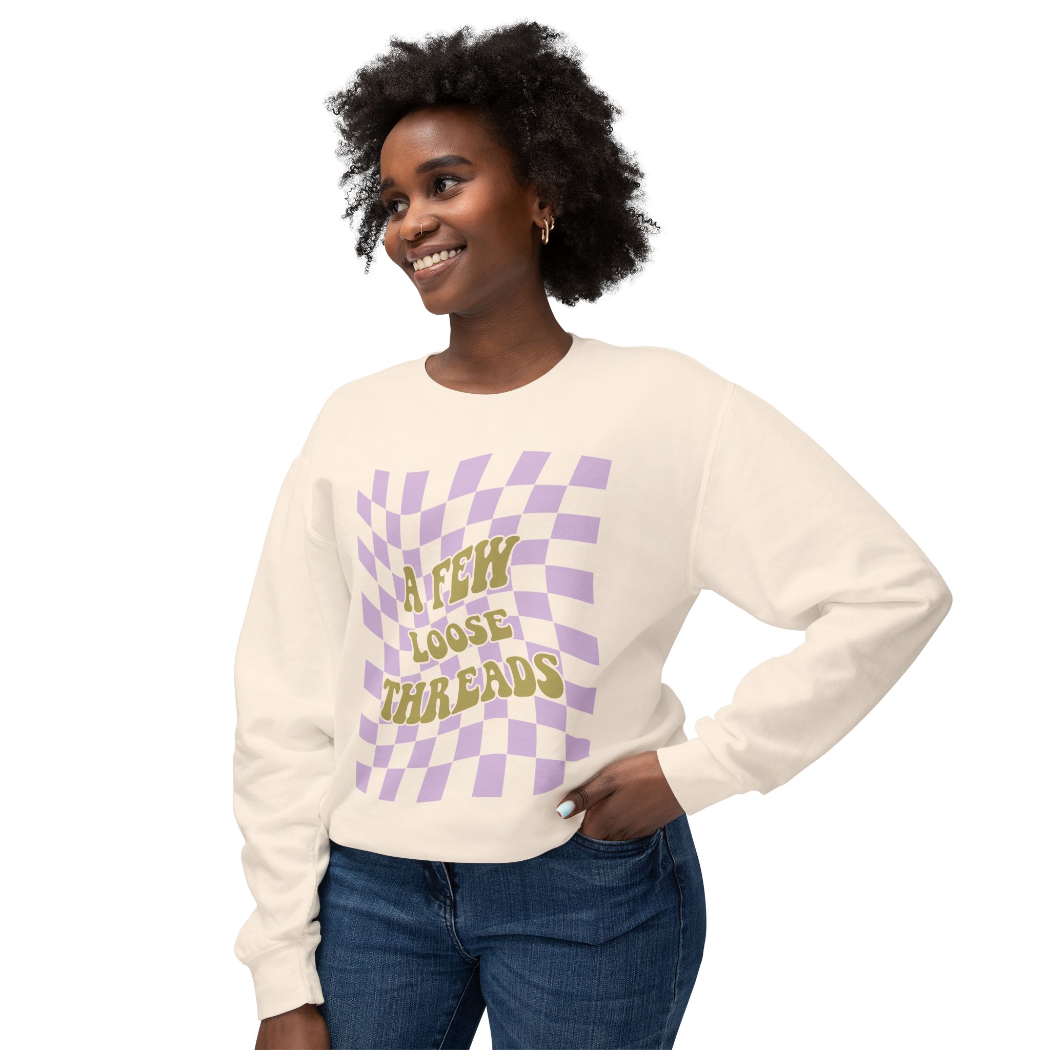 Groovy A Few Loose Threads Crewneck Sweatshirt - Image 5