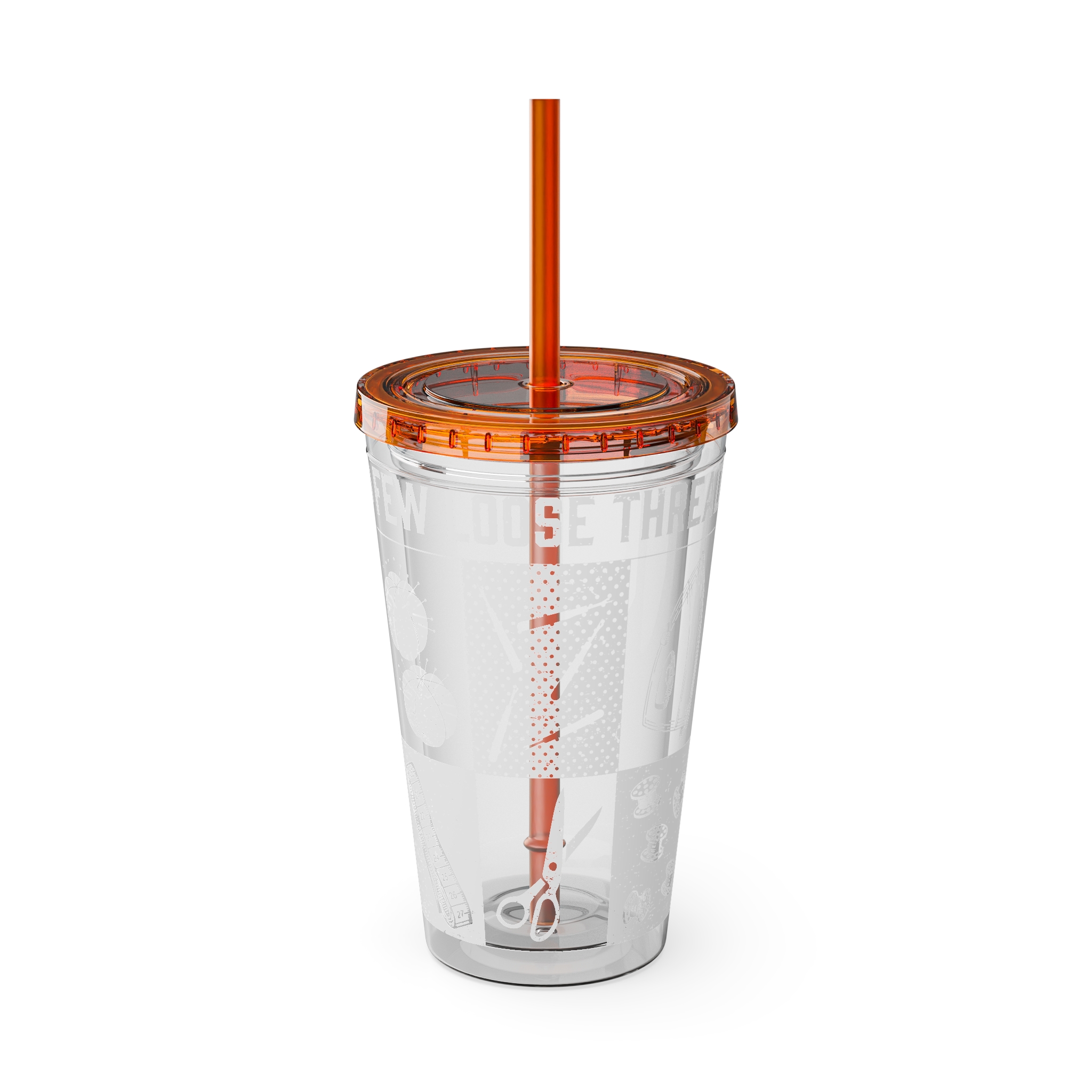 Grunge Sewing Icon Tumbler, 16oz - Image 11