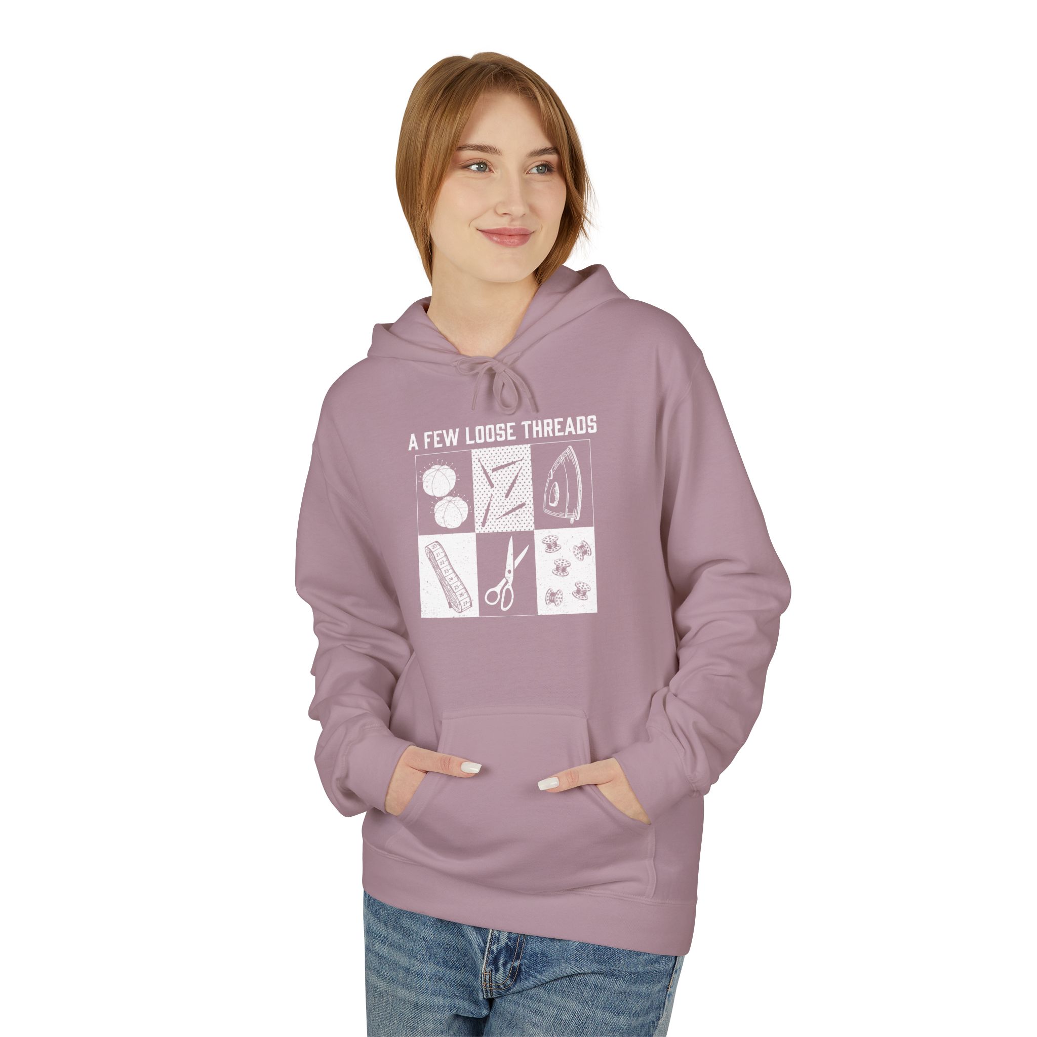 Grunge Sewing Icons Hoodie - Image 21