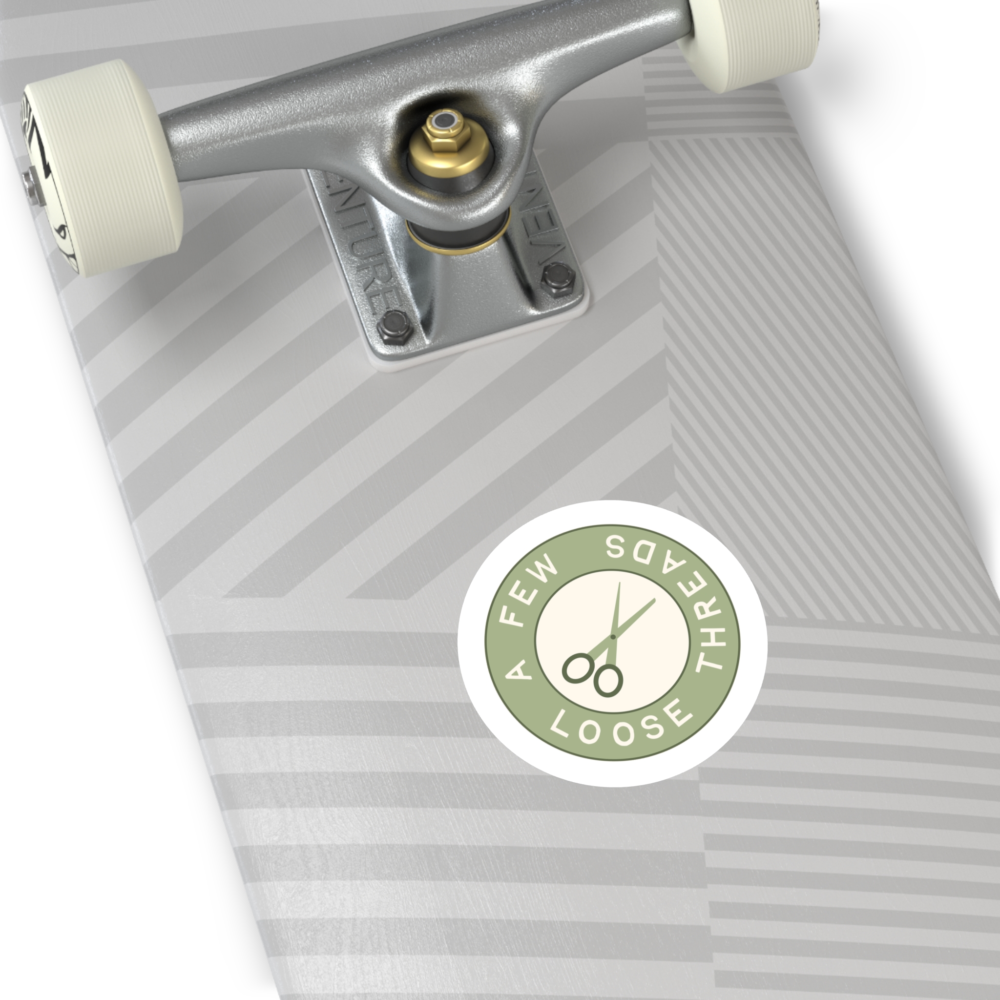 Green A Few Loose Threads Round Sticker - Image 5