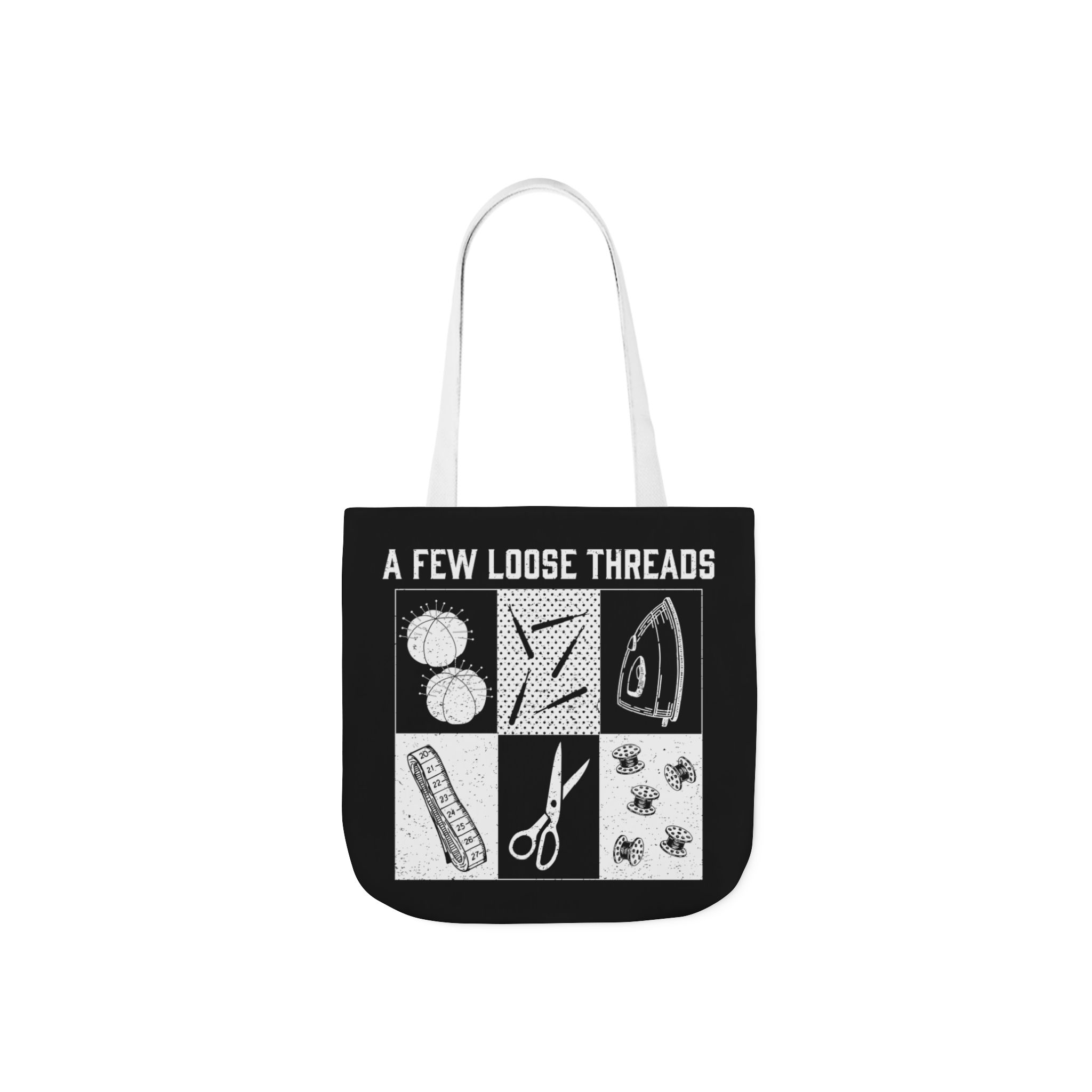 Grunge Sewing Icons Tote - Image 5