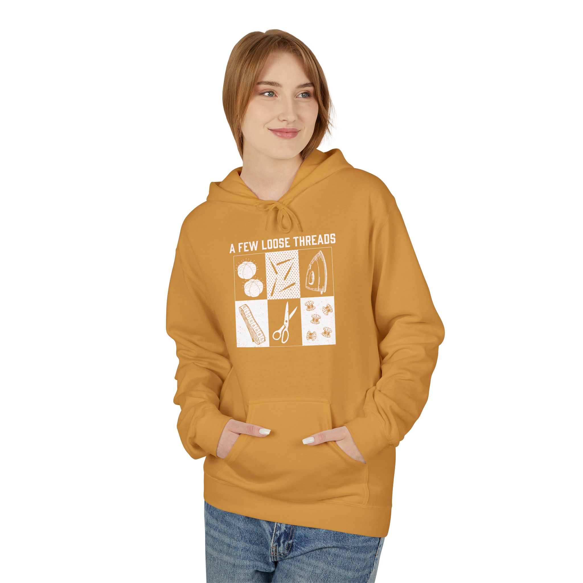 Grunge Sewing Icons Hoodie - Image 13