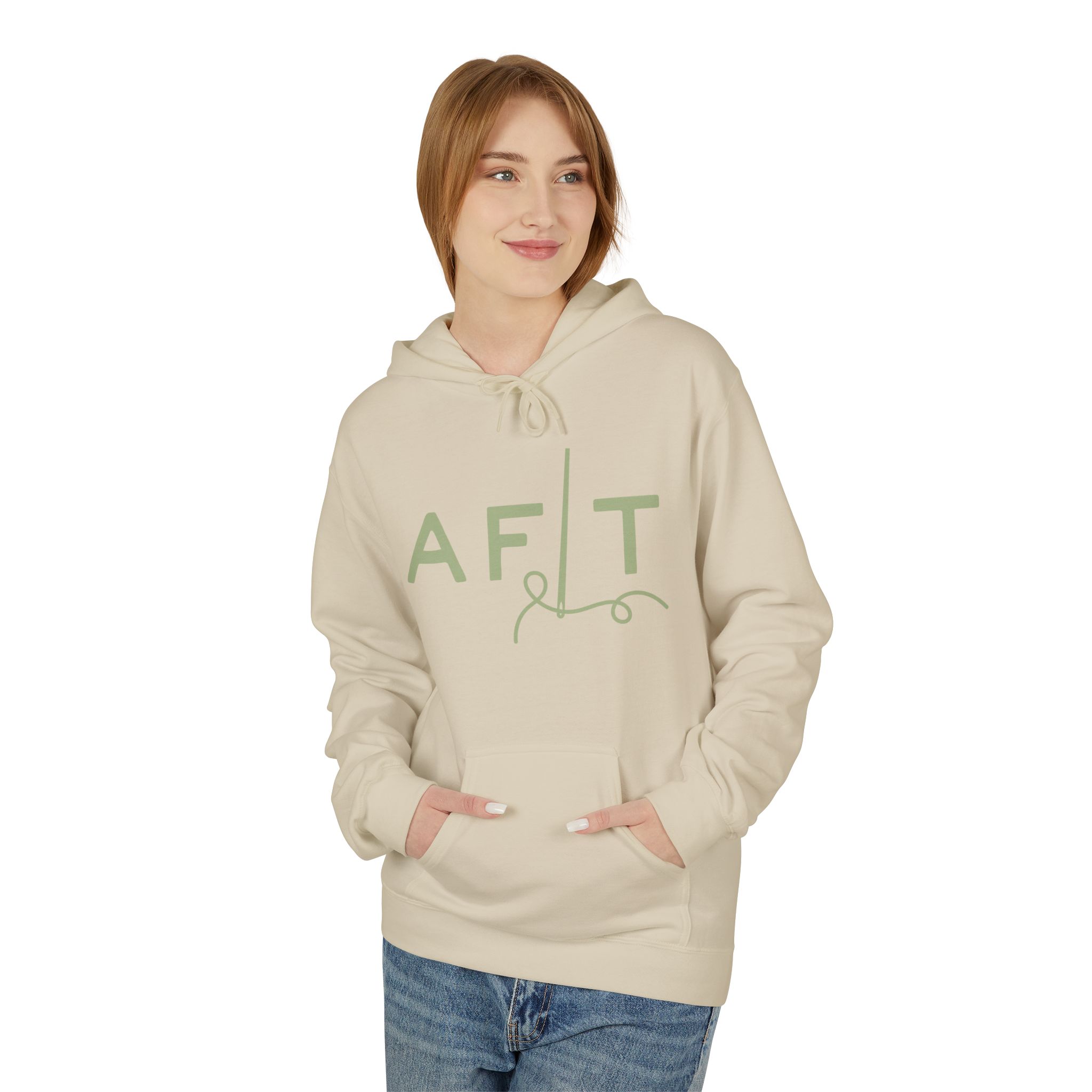 AFLT Front & Back Hoodie in Green - Image 12