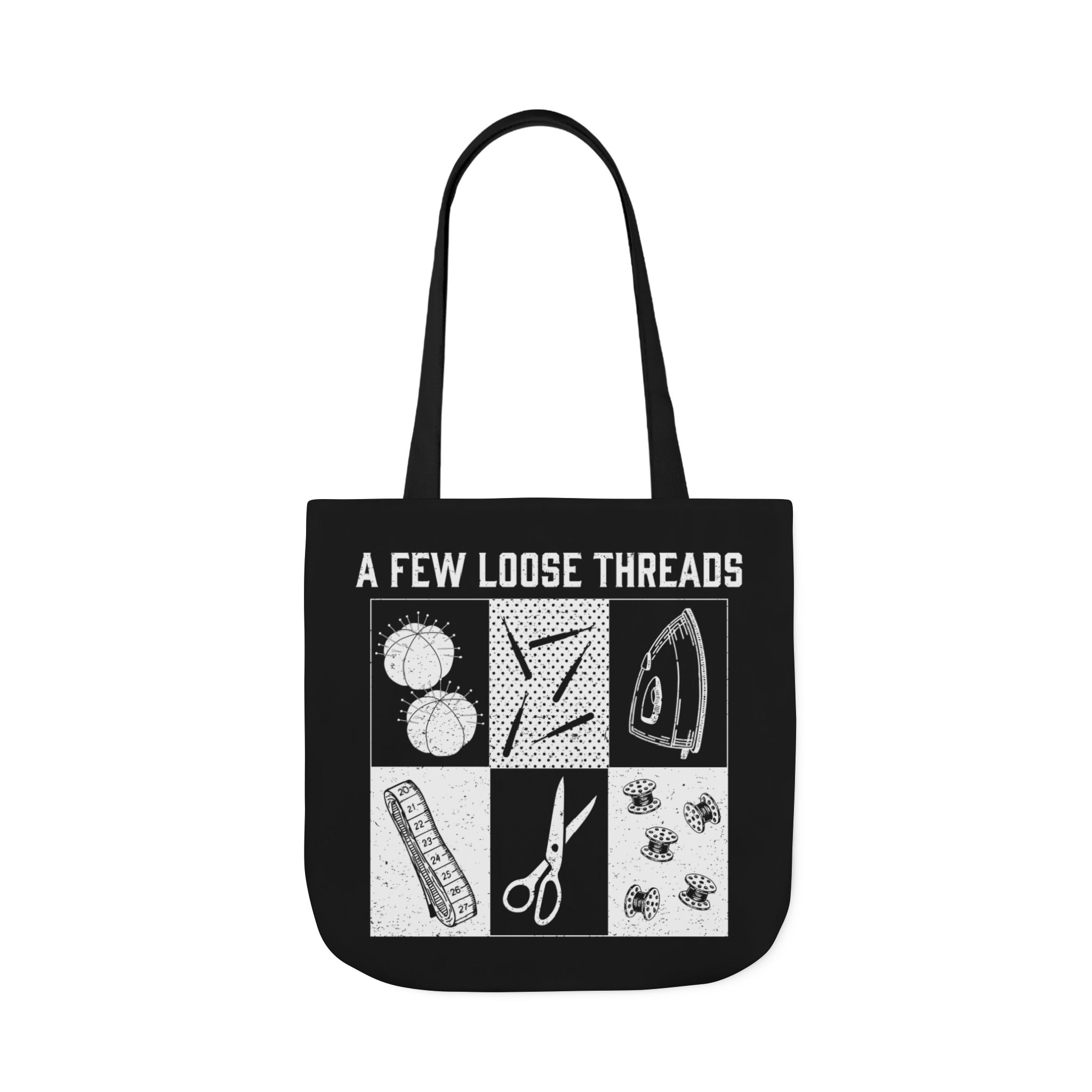 Grunge Sewing Icons Tote - Image 17