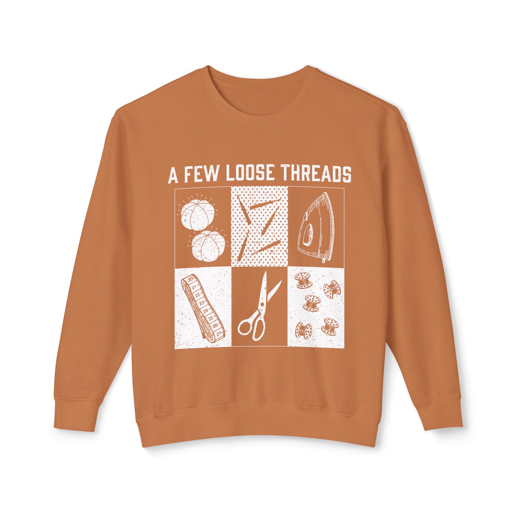 Grunge Sewing Icons Crewneck Sweatshirt - Image 11