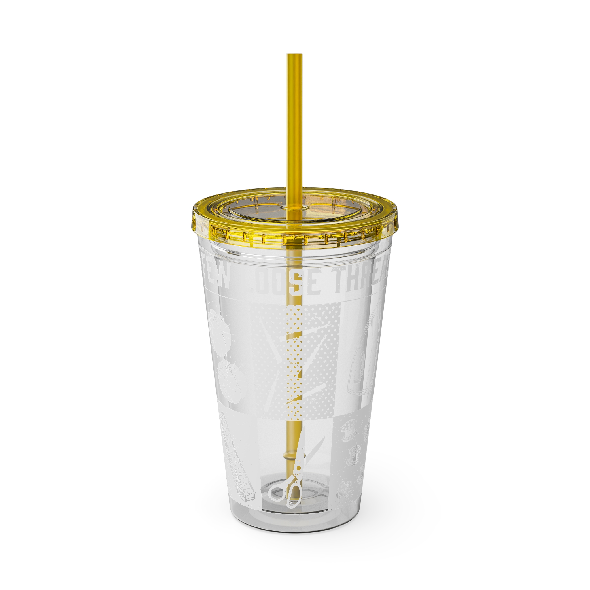 Grunge Sewing Icon Tumbler, 16oz - Image 16