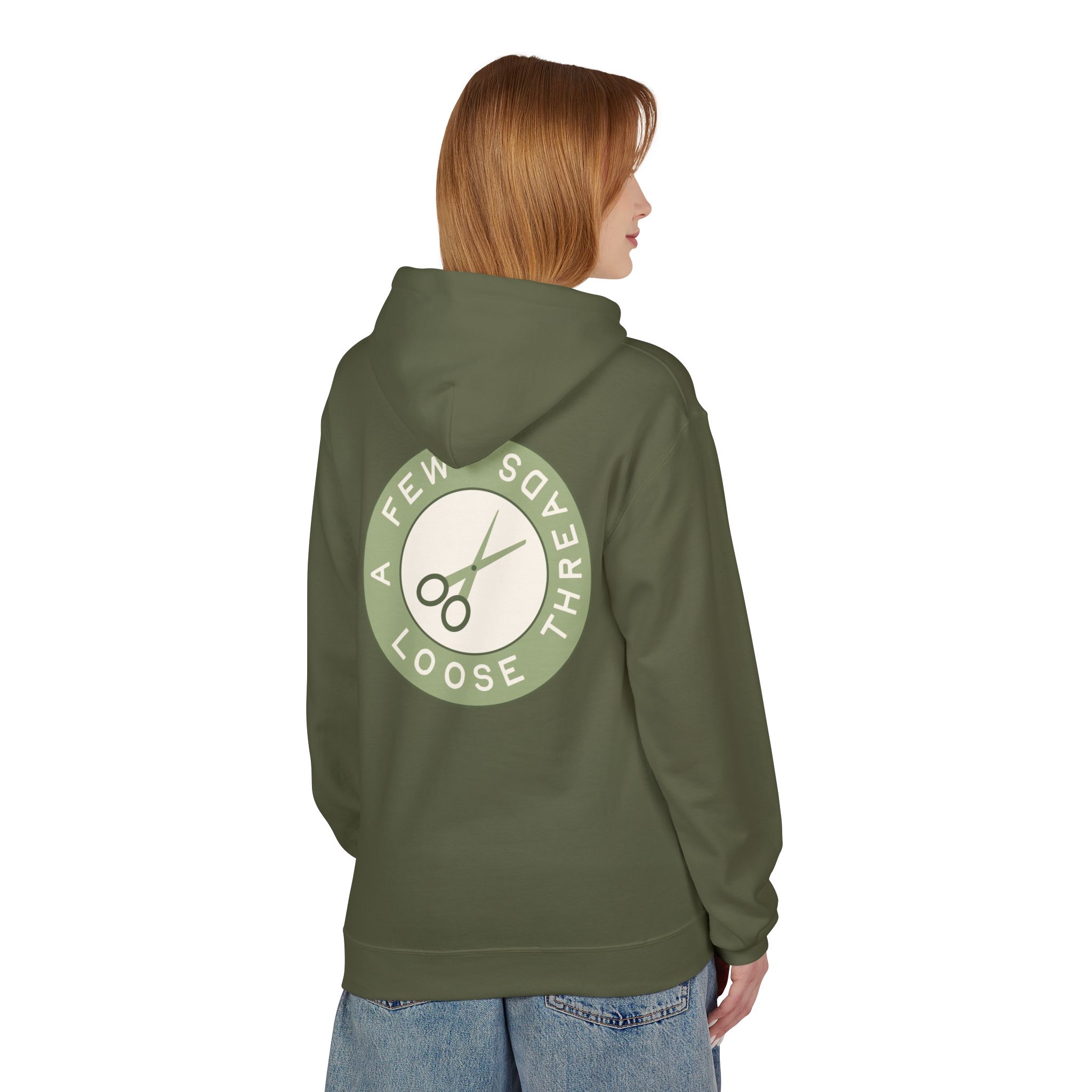 AFLT Front & Back Hoodie in Green - Image 4