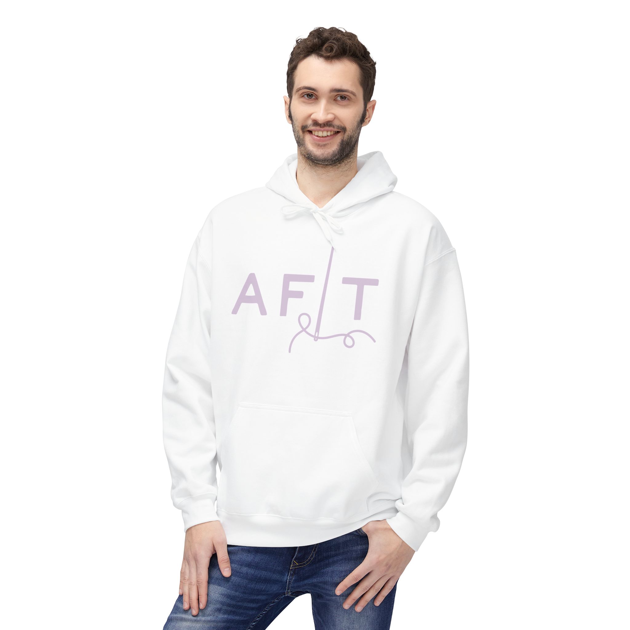 AFLT Front & Back Hoodie in Purple - Image 3