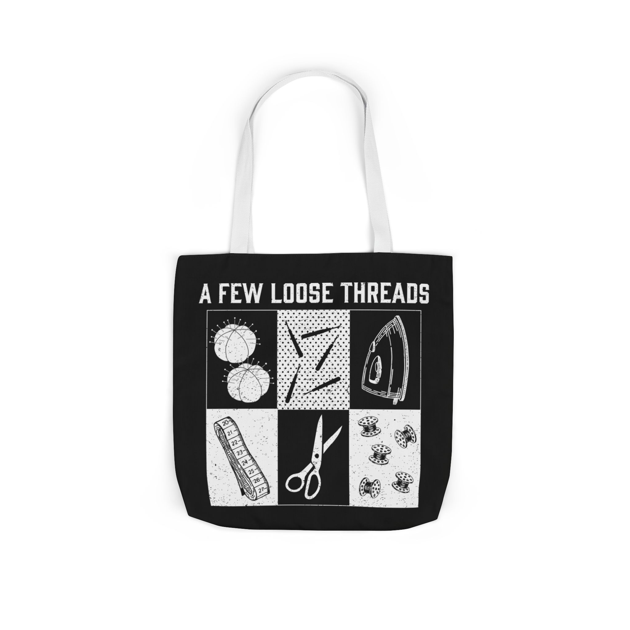 Grunge Sewing Icons Tote - Image 22