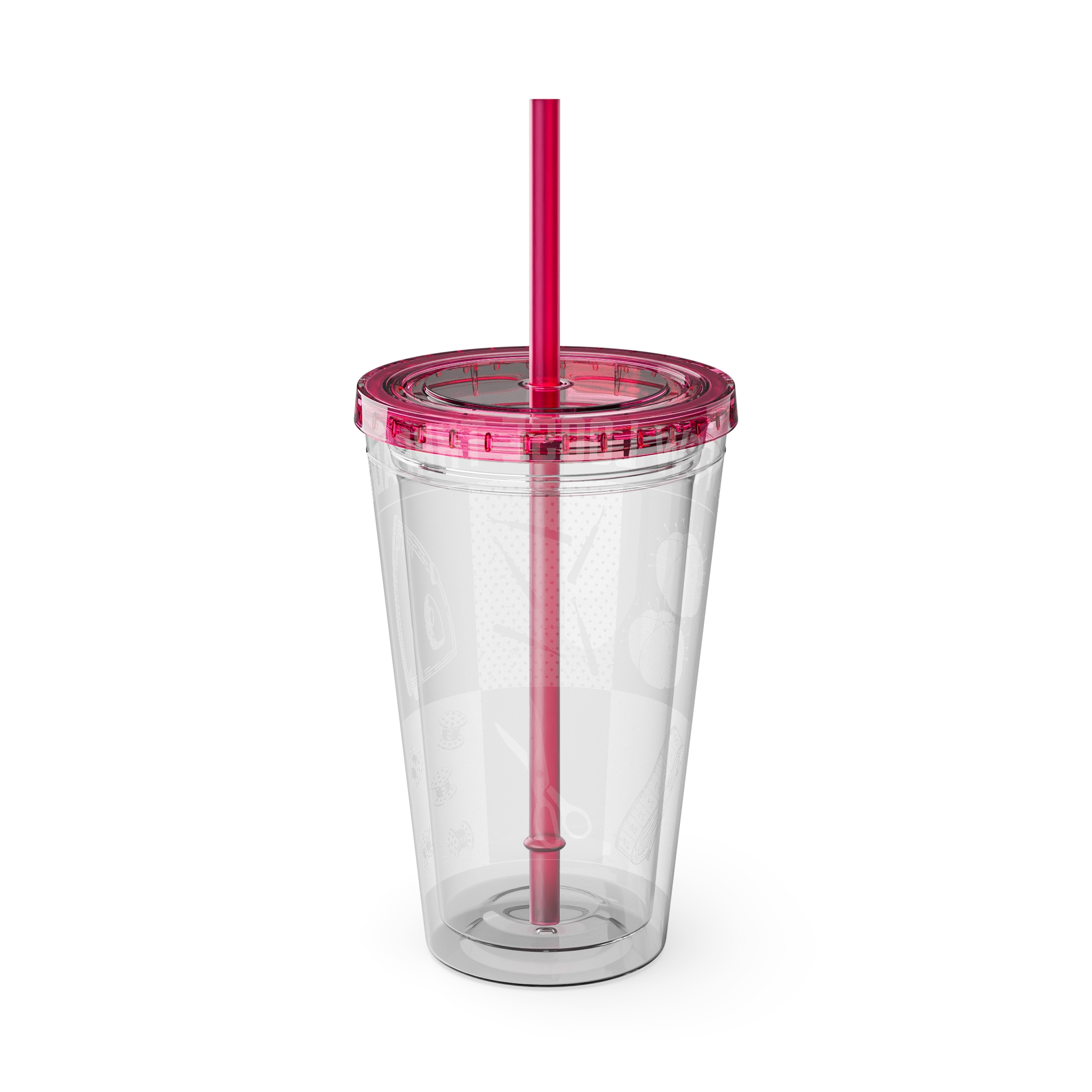 Grunge Sewing Icon Tumbler, 16oz - Image 43