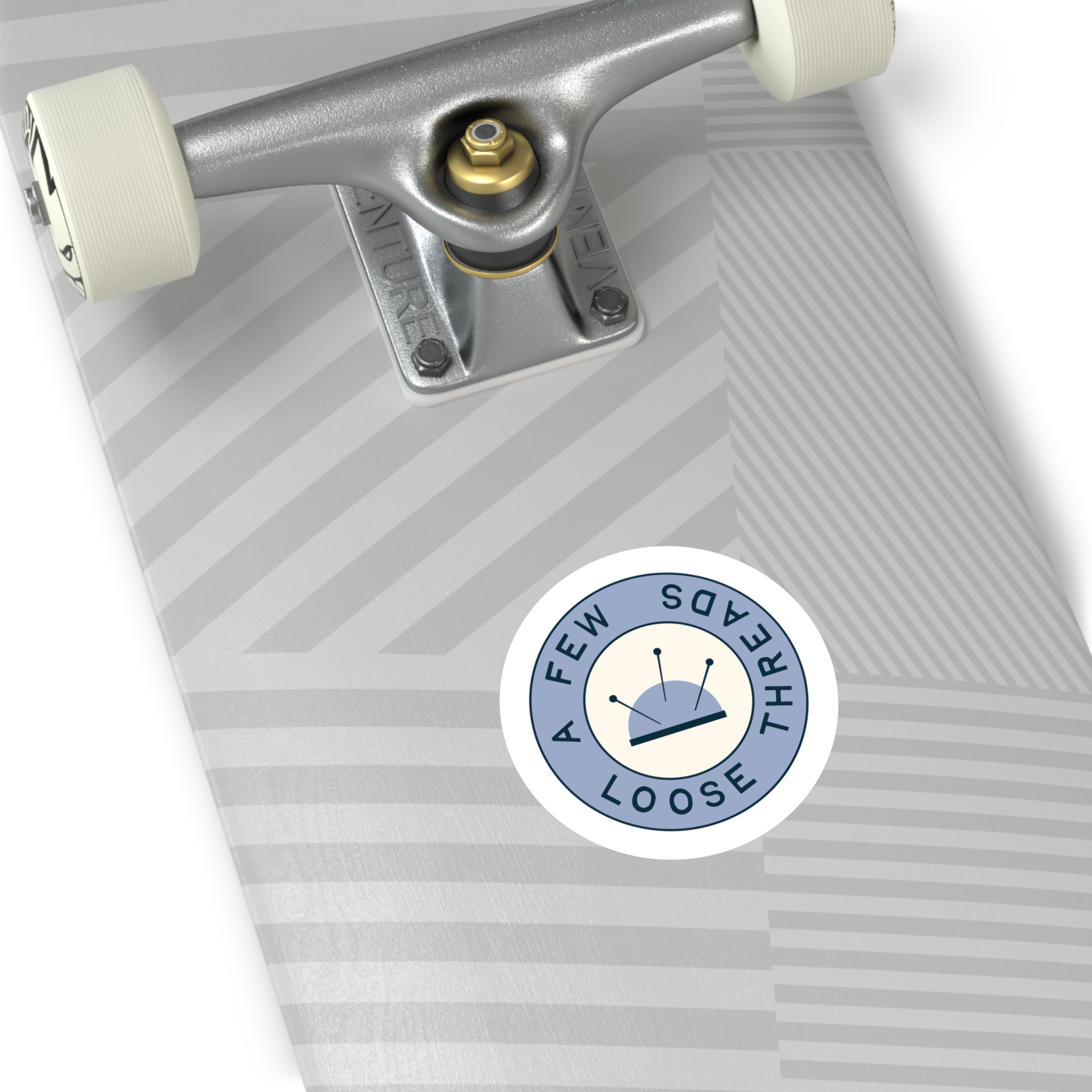 Blue A Few Loose Threads Round Sticker - Image 5