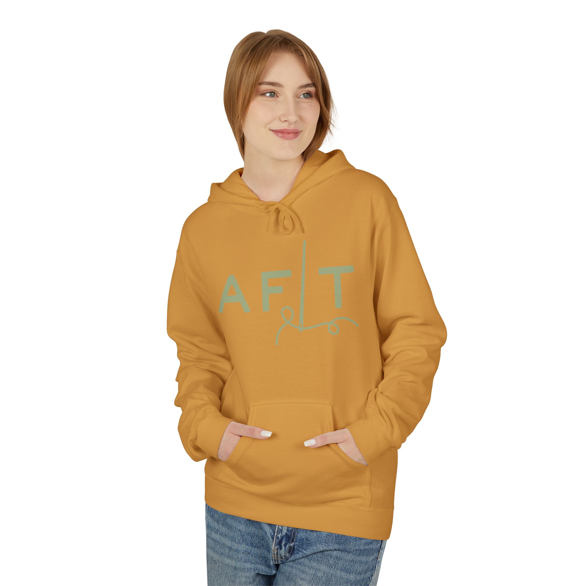 AFLT Front & Back Hoodie in Green - Image 35