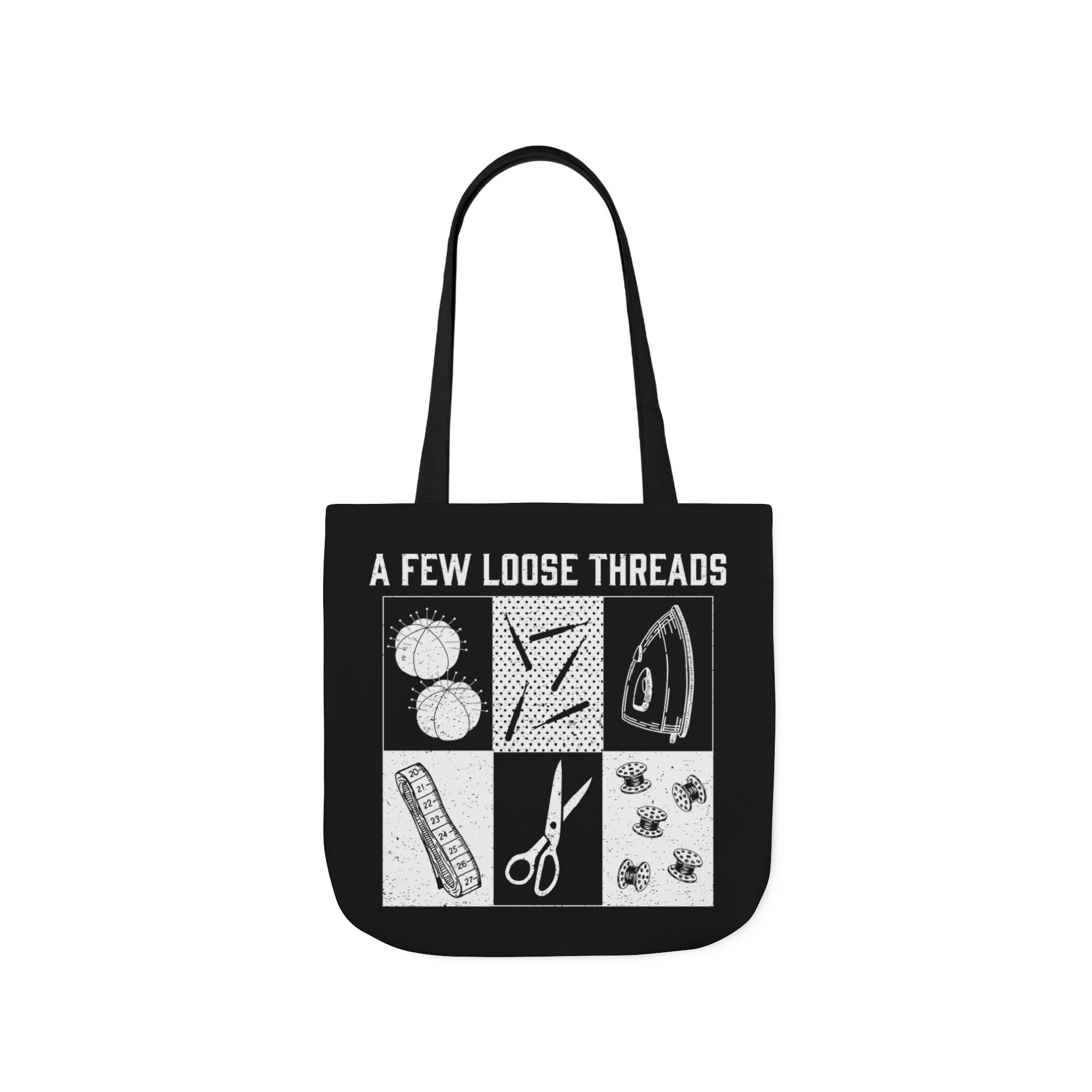 Grunge Sewing Icons Tote - Image 9