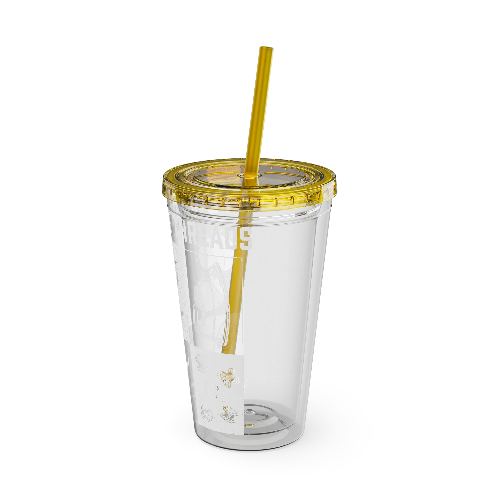 Grunge Sewing Icon Tumbler, 16oz - Image 19