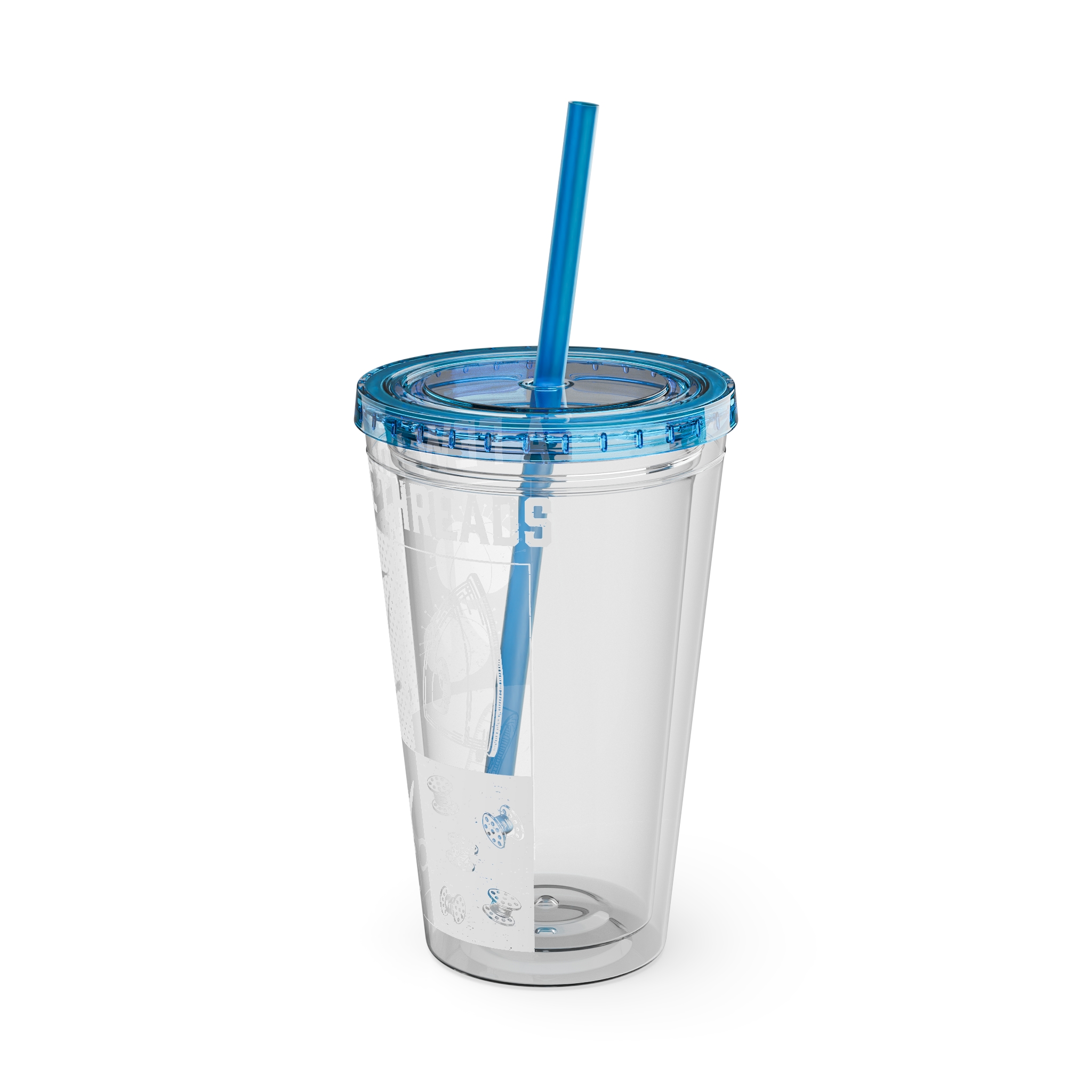 Grunge Sewing Icon Tumbler, 16oz - Image 34