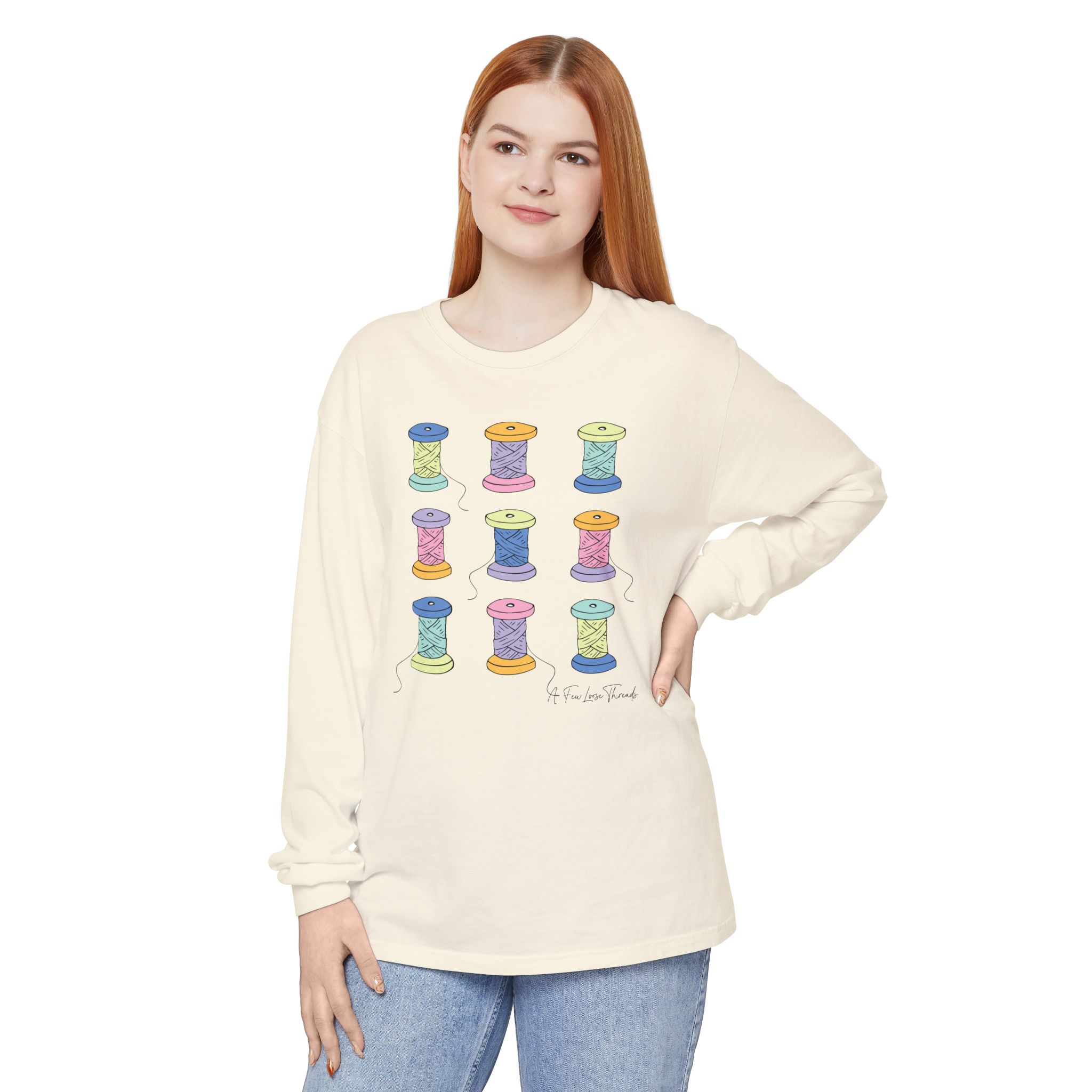 Colorful Spools Long Sleeve T-Shirt - Image 3
