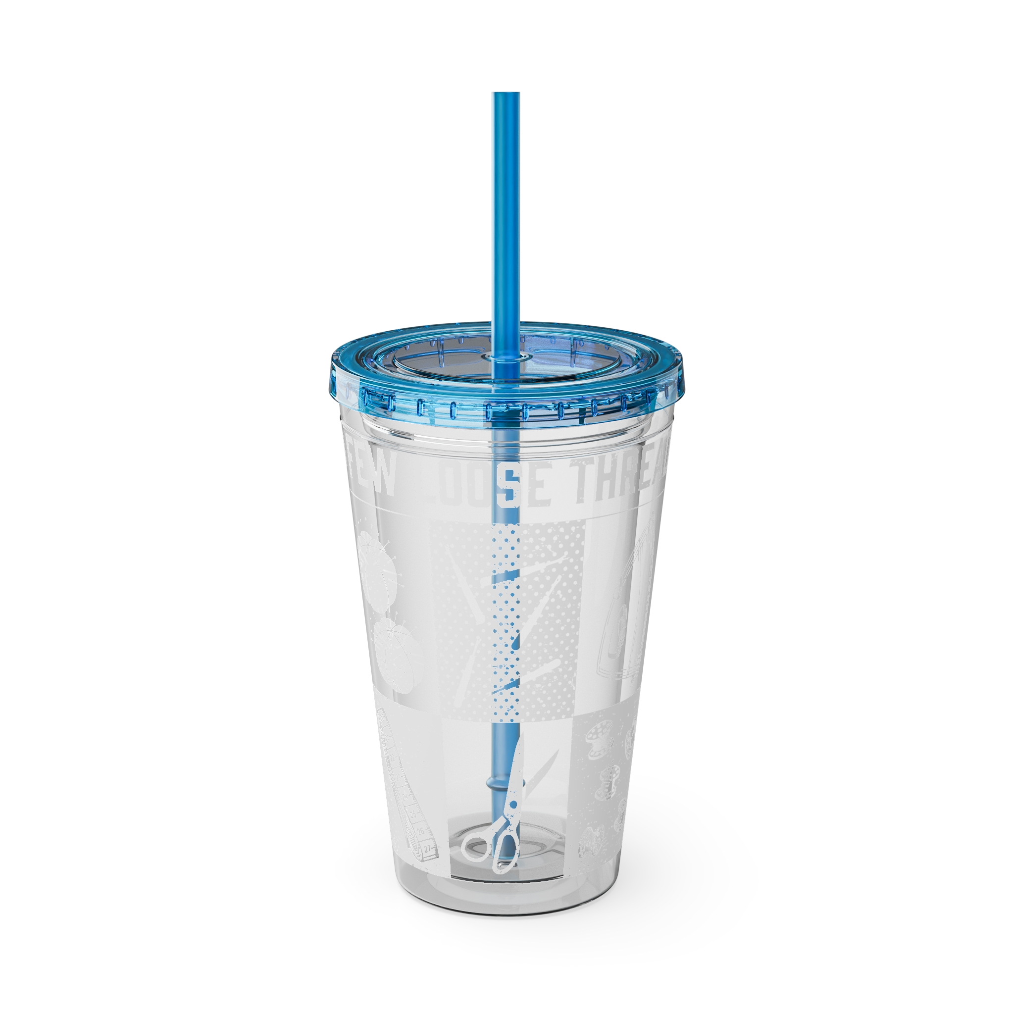 Grunge Sewing Icon Tumbler, 16oz - Image 31
