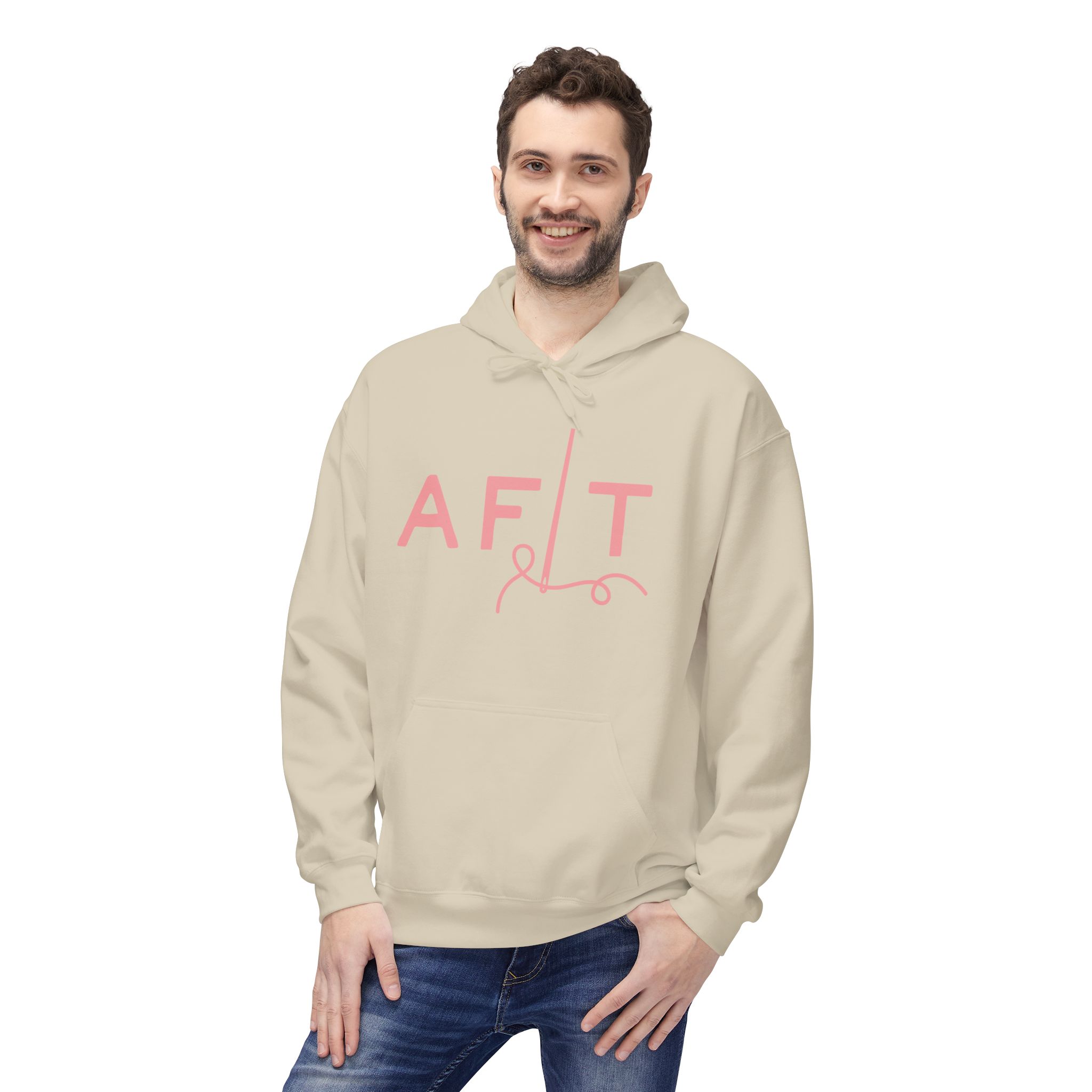 AFLT Front & Back Hoodie in Pink - Image 15