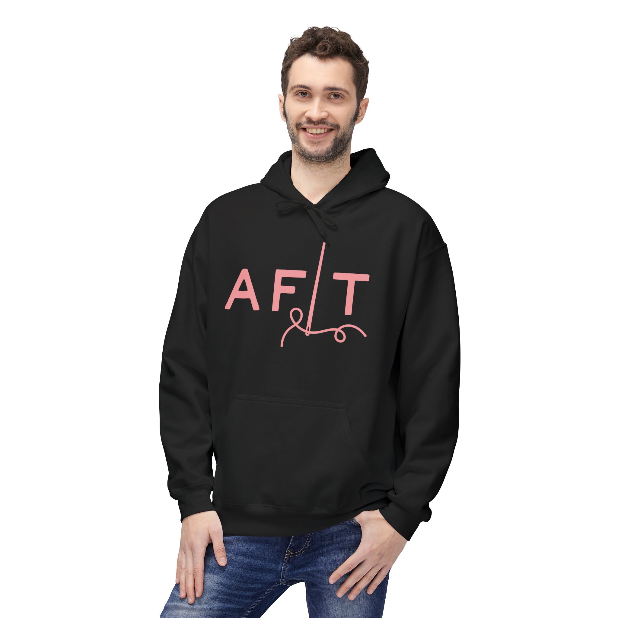 AFLT Front & Back Hoodie in Pink - Image 29