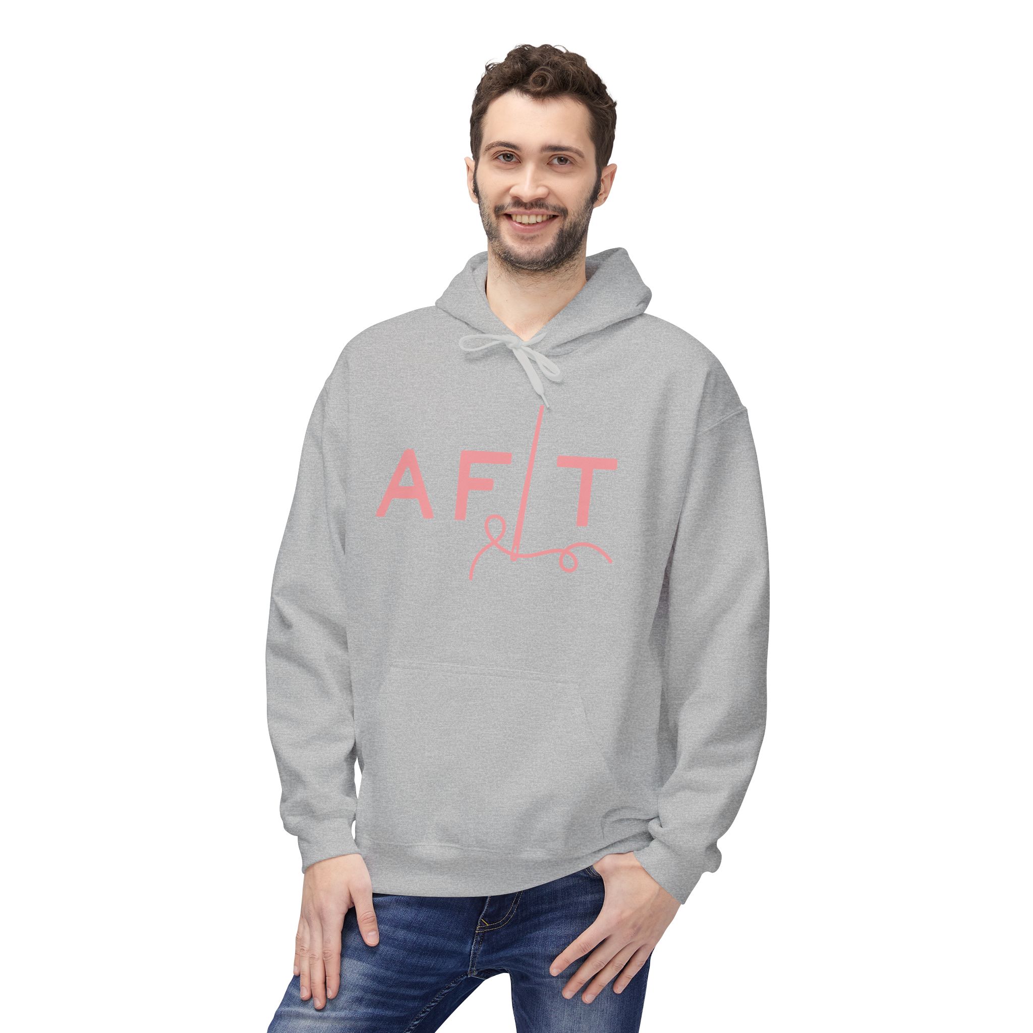 AFLT Front & Back Hoodie in Pink - Image 3