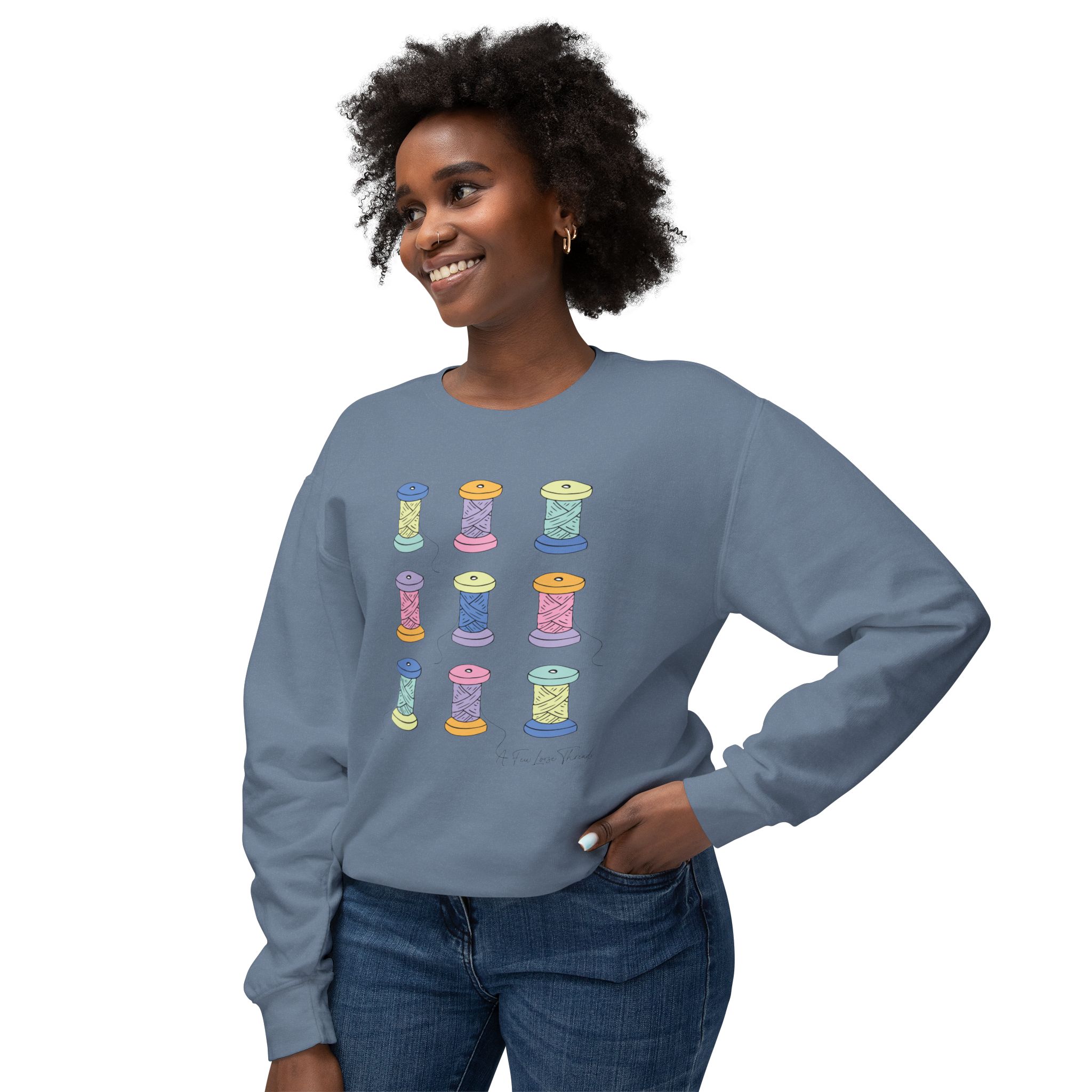 Colorful Spools Crewneck Sweatshirt - Image 8
