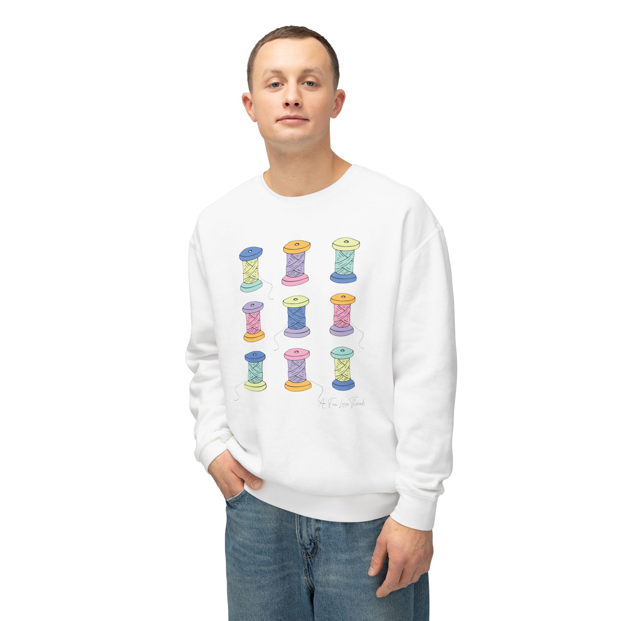 Colorful Spools Crewneck Sweatshirt - Image 6