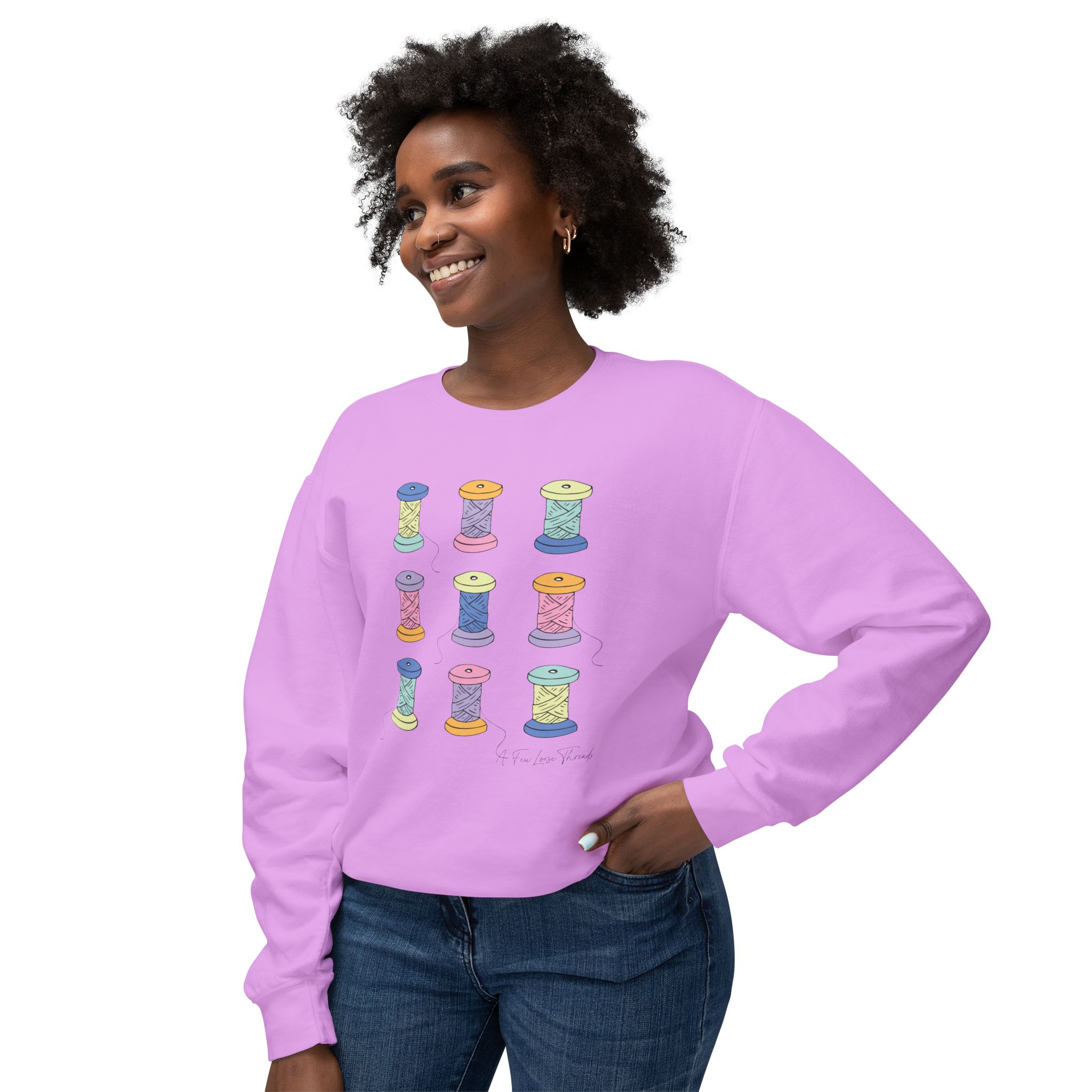 Colorful Spools Crewneck Sweatshirt - Image 11